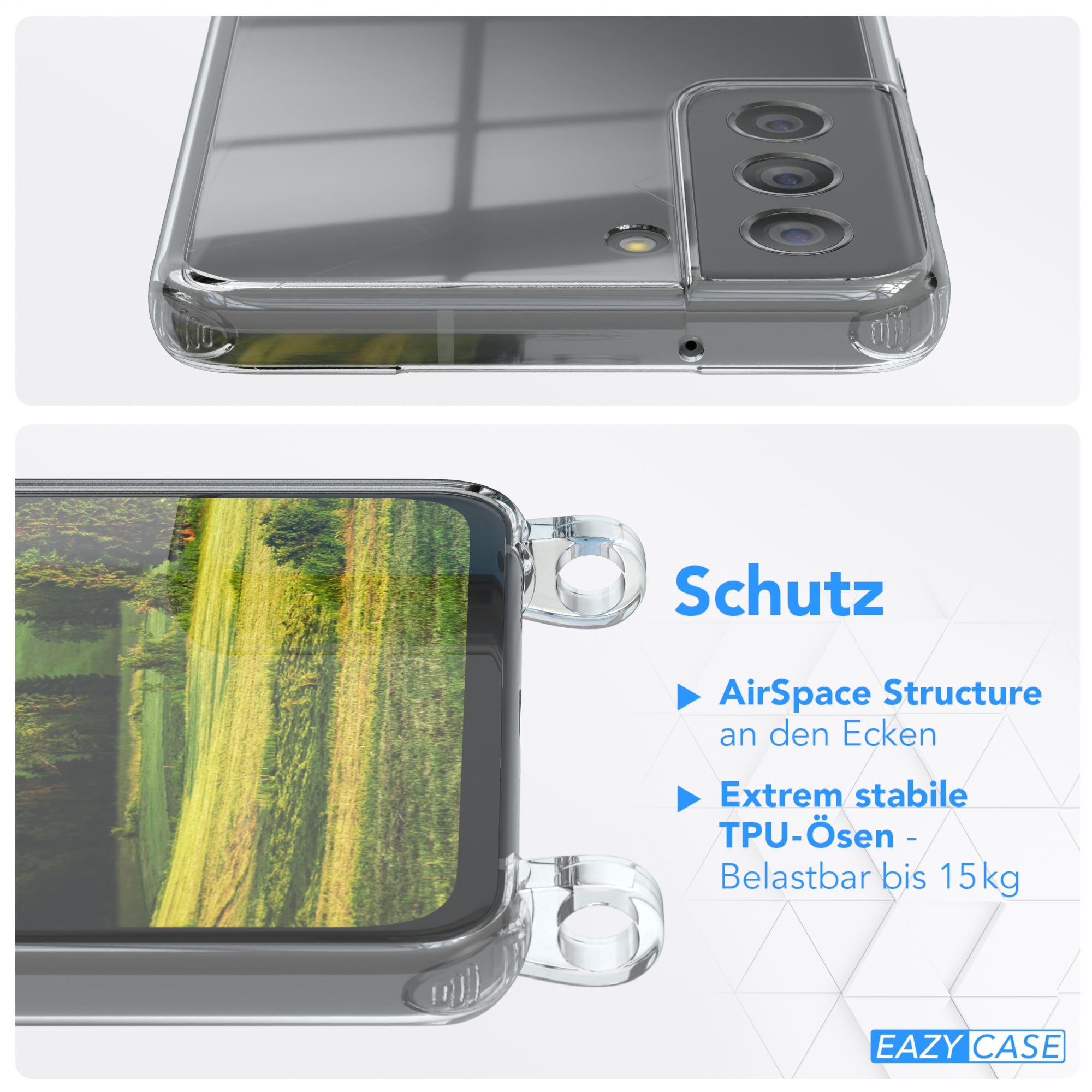 Galaxy S21 FE 5G transparente Hülle + Kordel