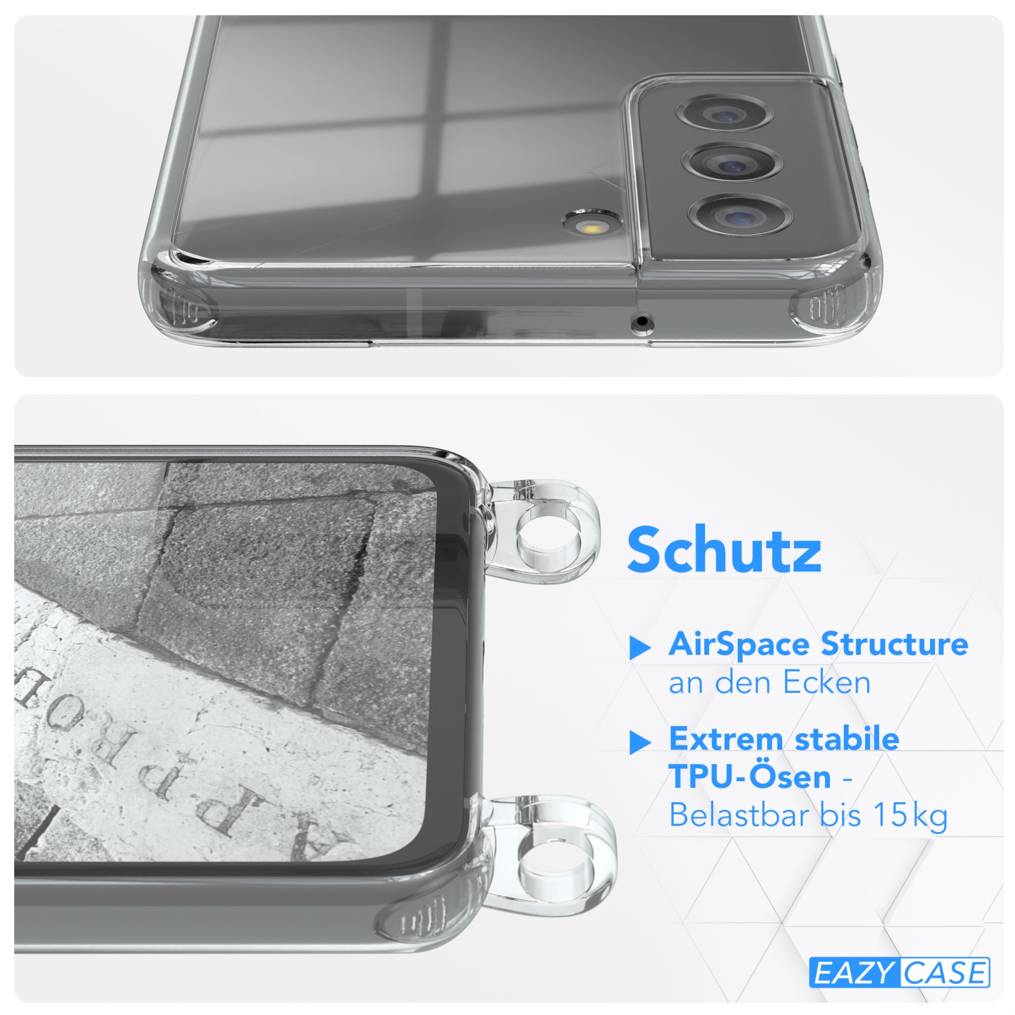 Galaxy S21 FE 5G transparente Hülle + Kordel