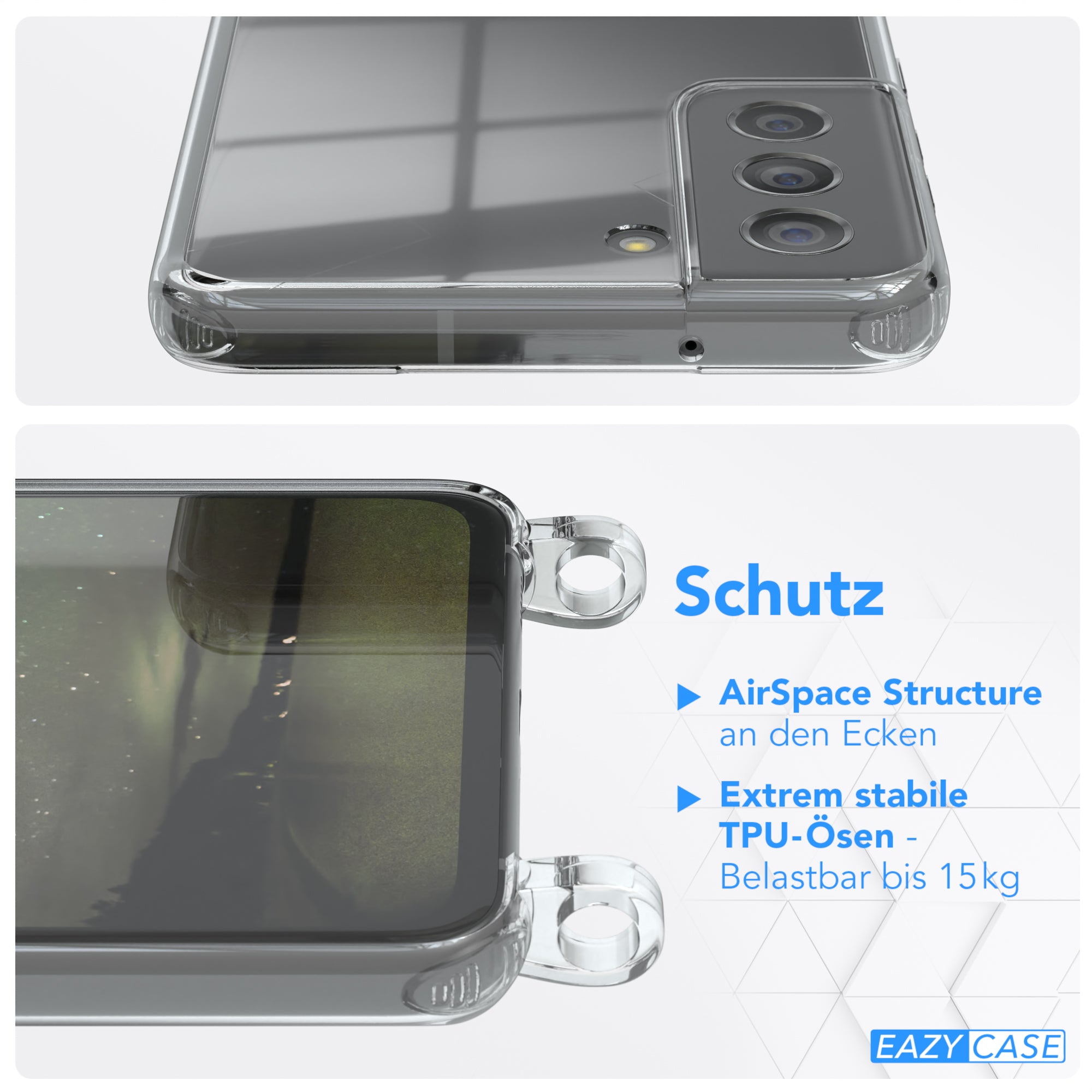 Galaxy S21 FE 5G transparente Hülle + Kordel