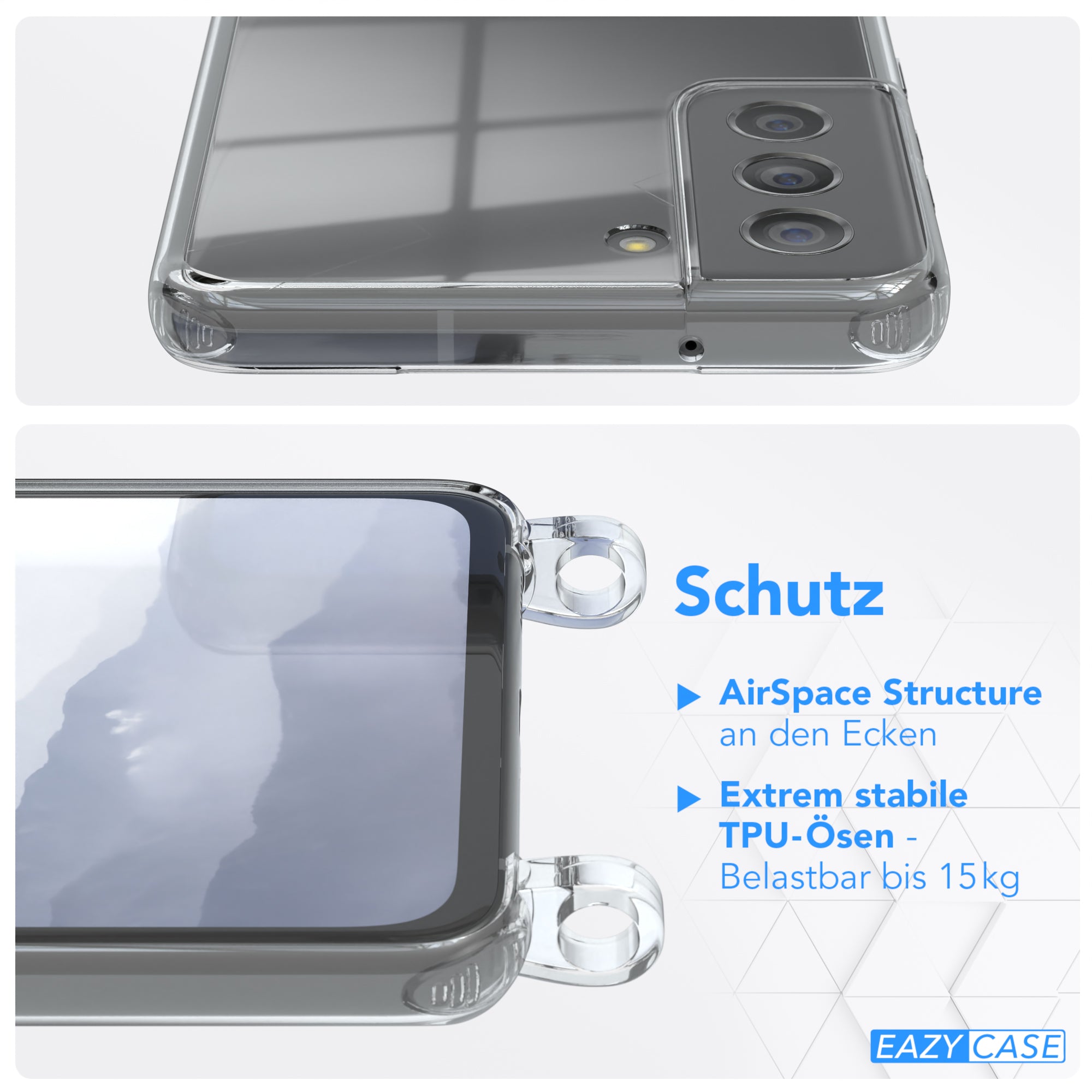 Galaxy S21 FE 5G transparente Hülle + Kordel