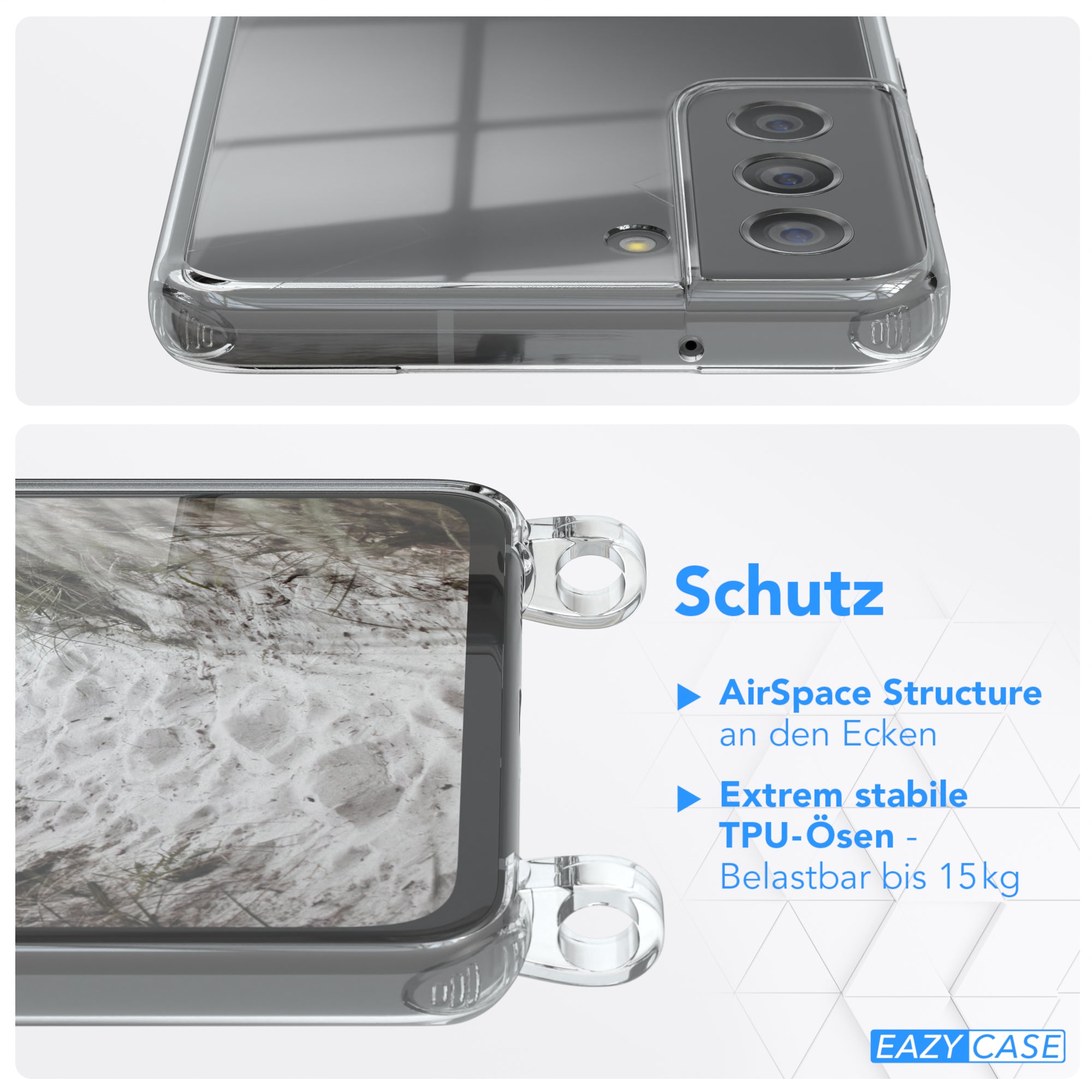 Galaxy S21 FE 5G transparente Hülle + Kordel