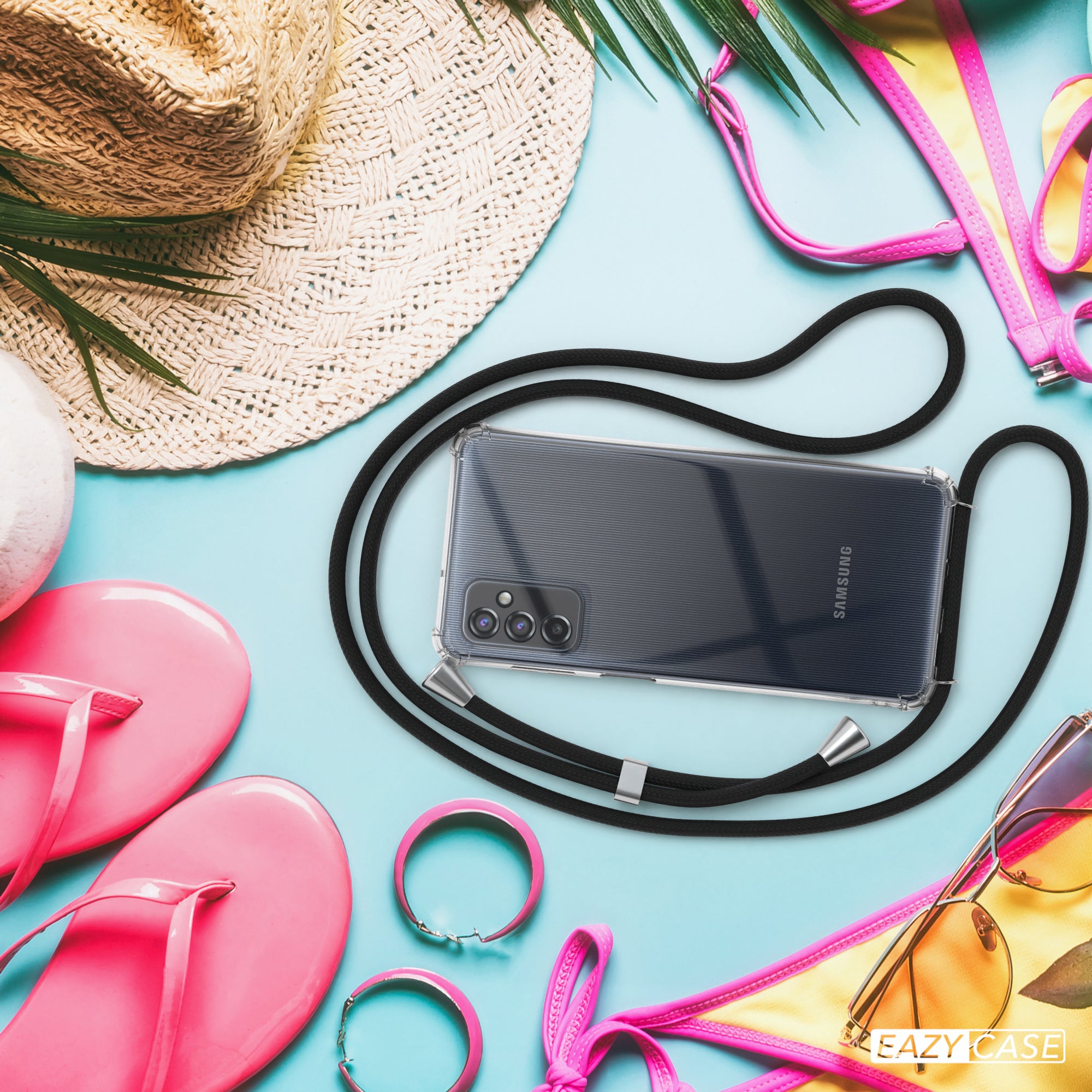 Galaxy M52 5G transparente Hülle + Kordel