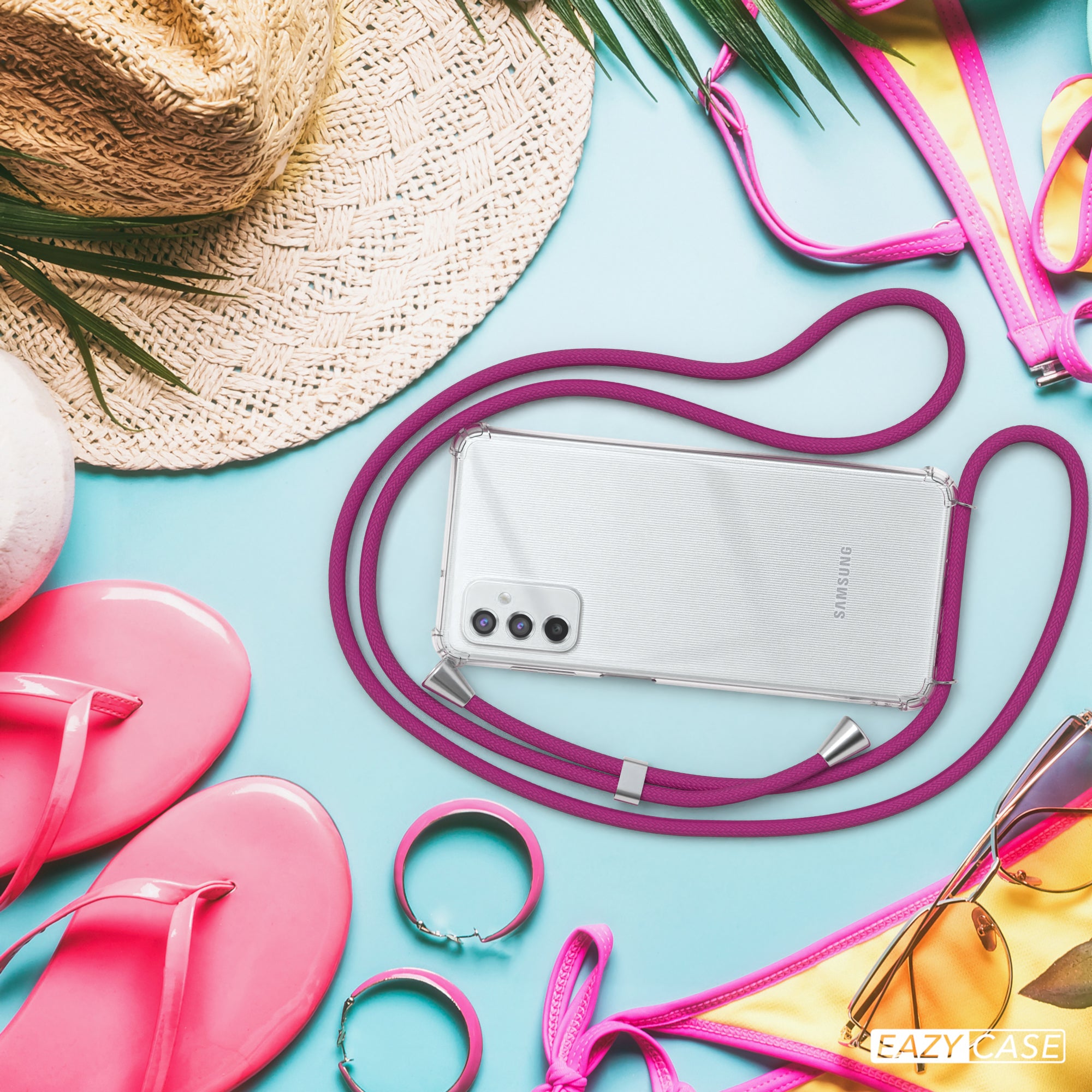 Galaxy M52 5G transparente Hülle + Kordel