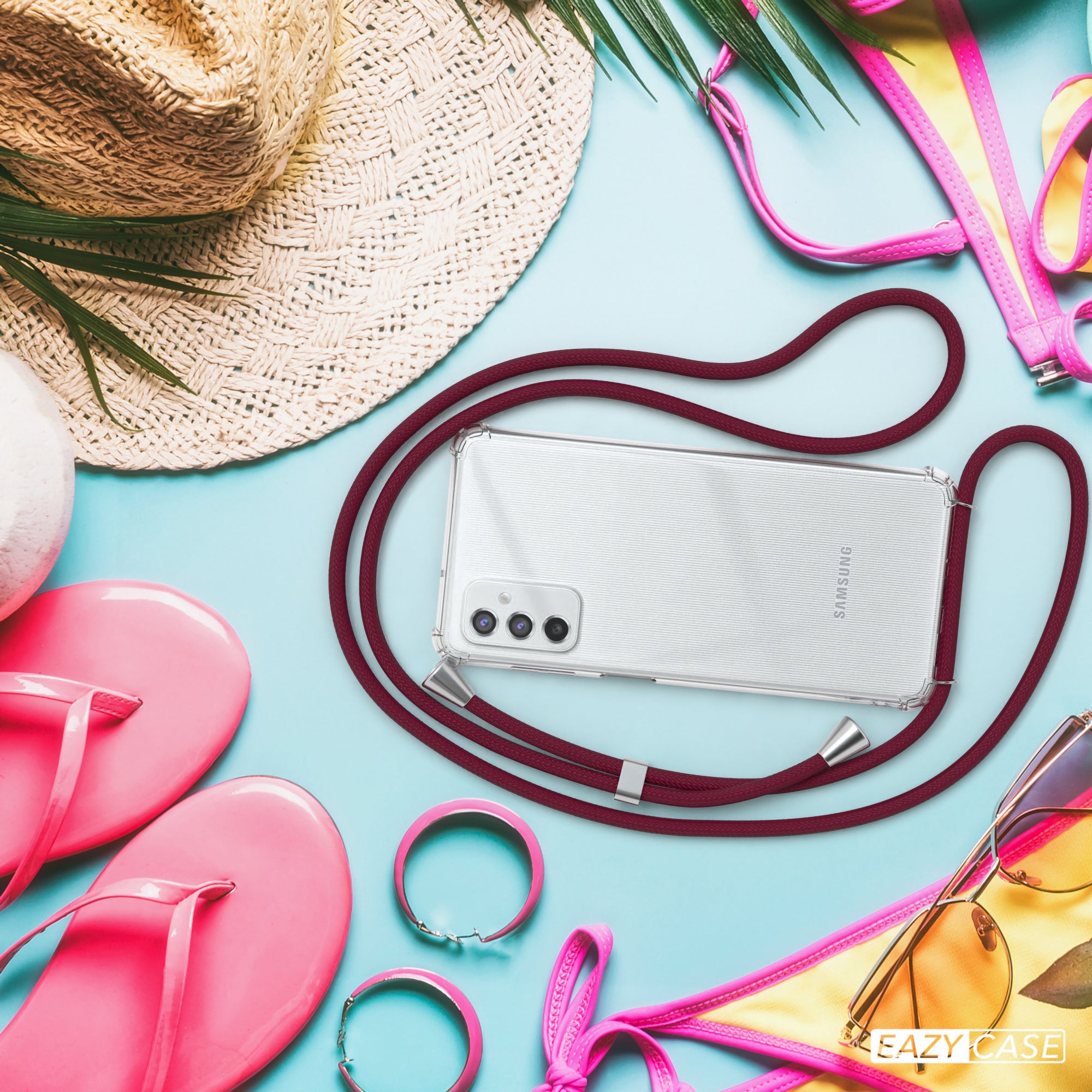 Galaxy M52 5G transparente Hülle + Kordel