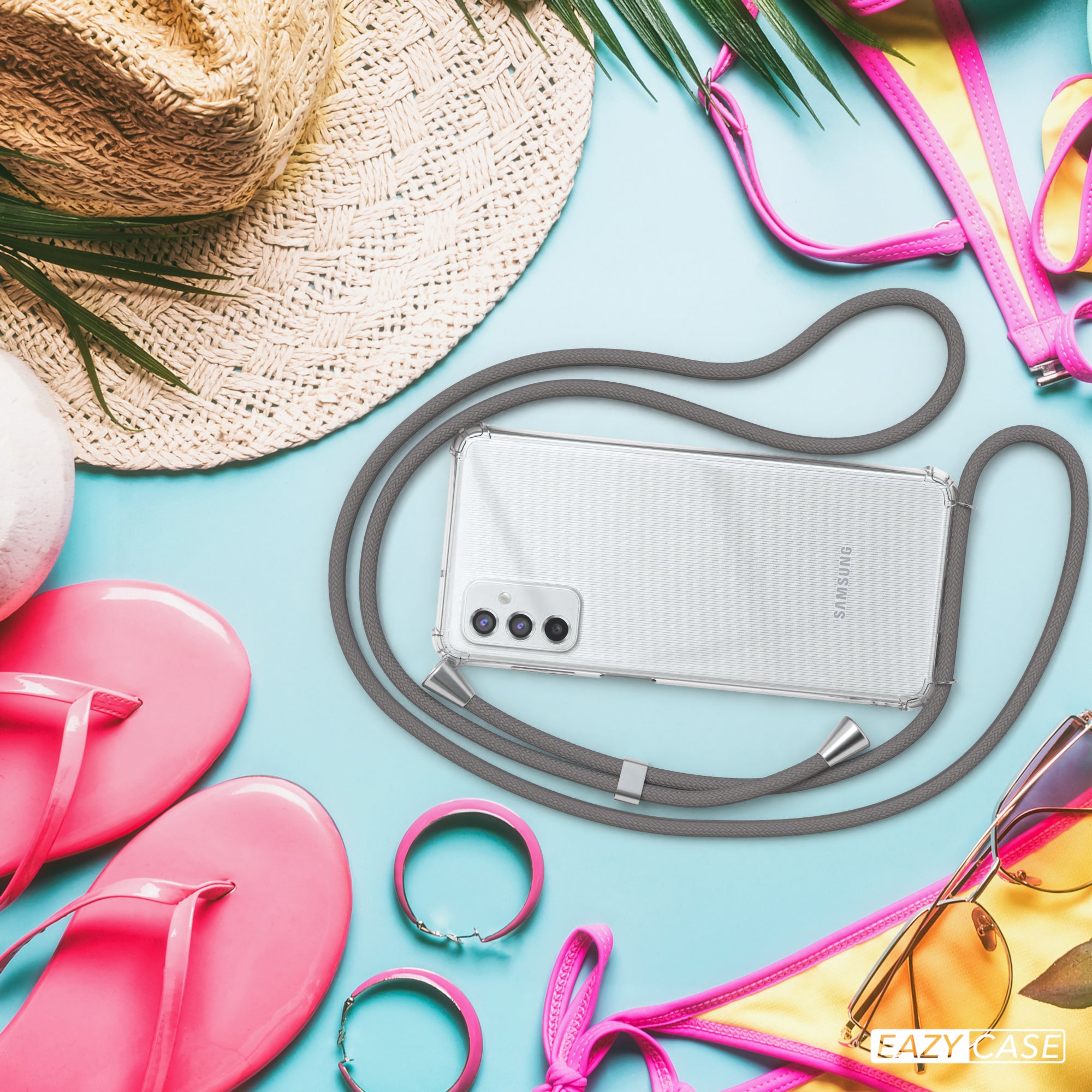 Galaxy M52 5G transparente Hülle + Kordel