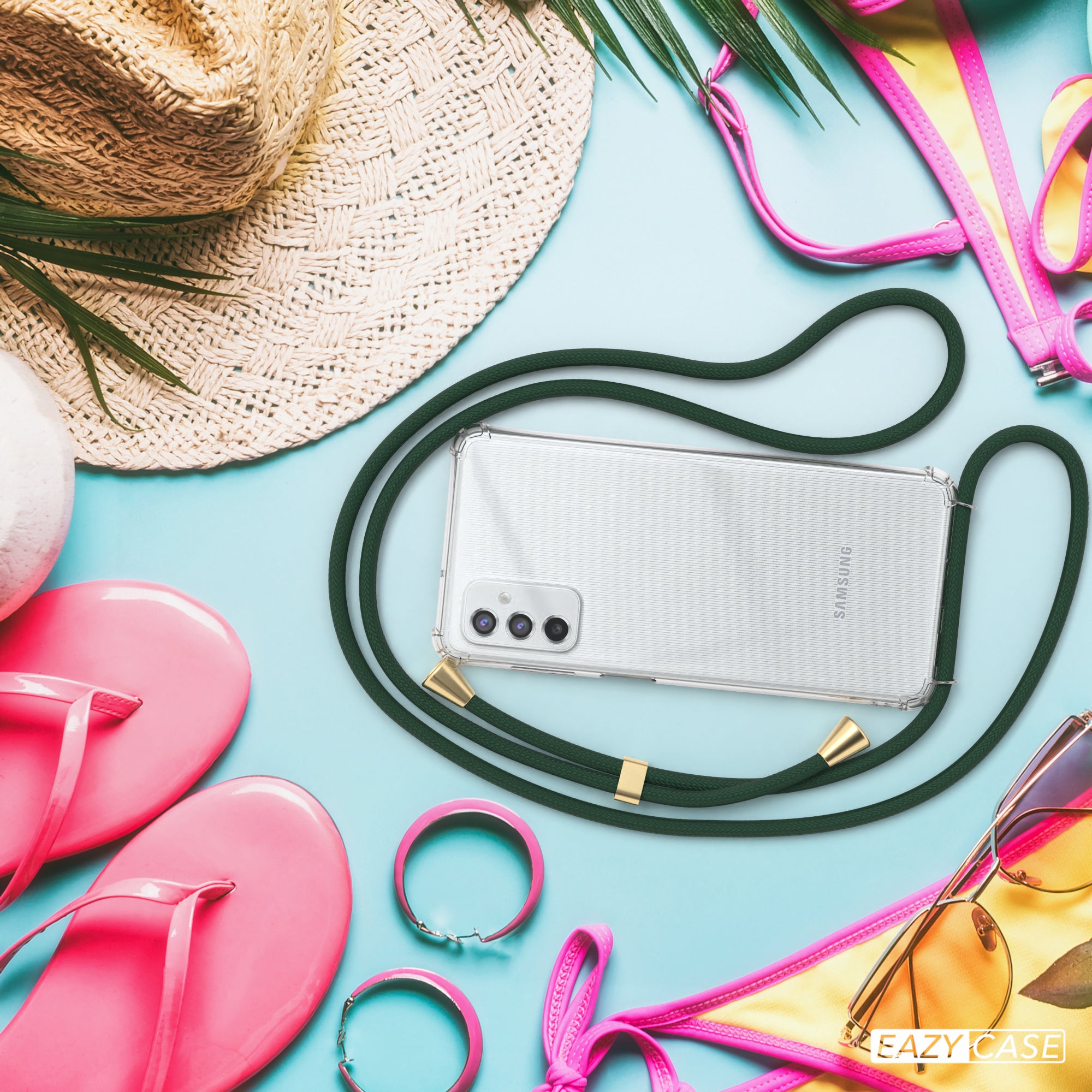 Galaxy M52 5G transparente Hülle + Kordel