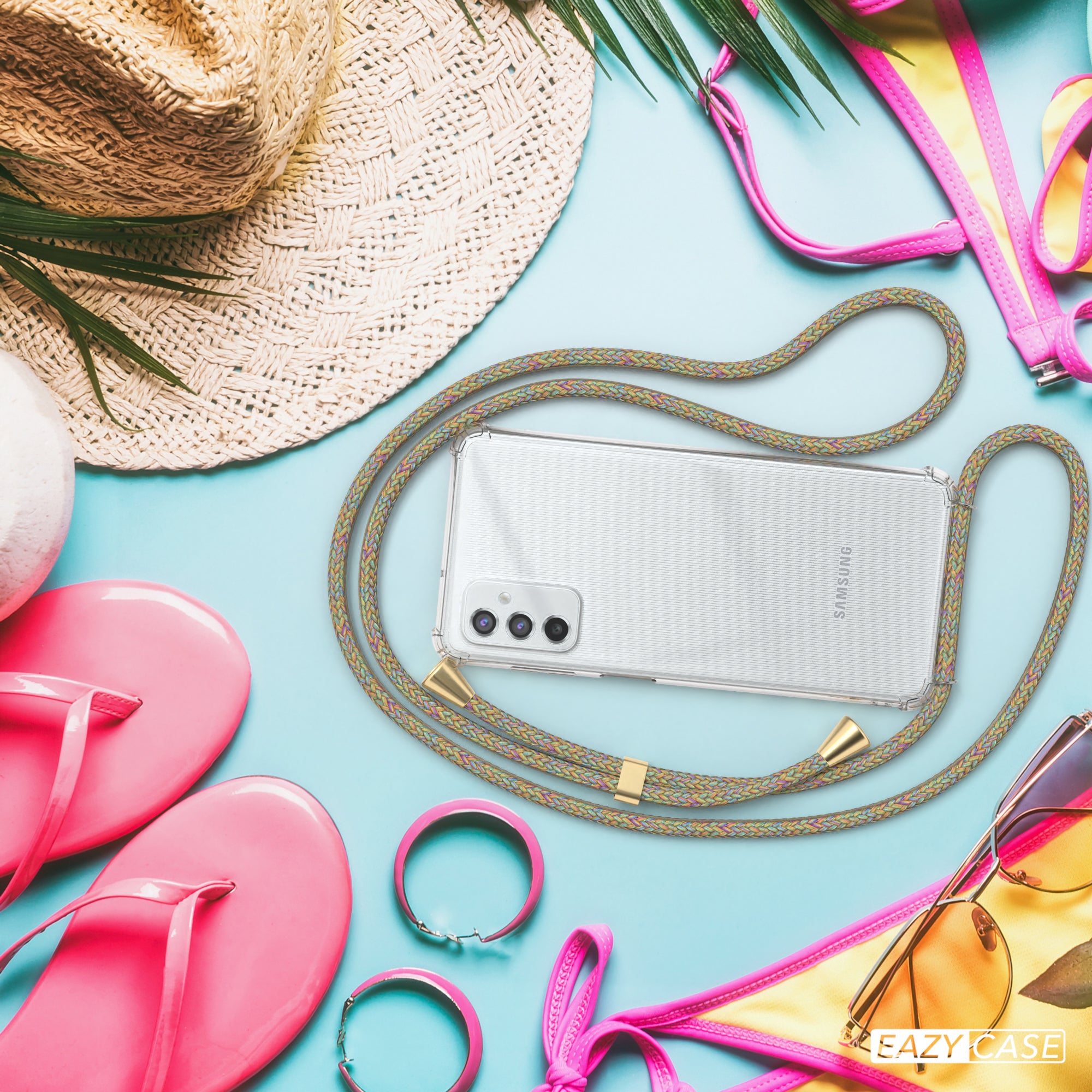 Galaxy M52 5G transparente Hülle + Kordel