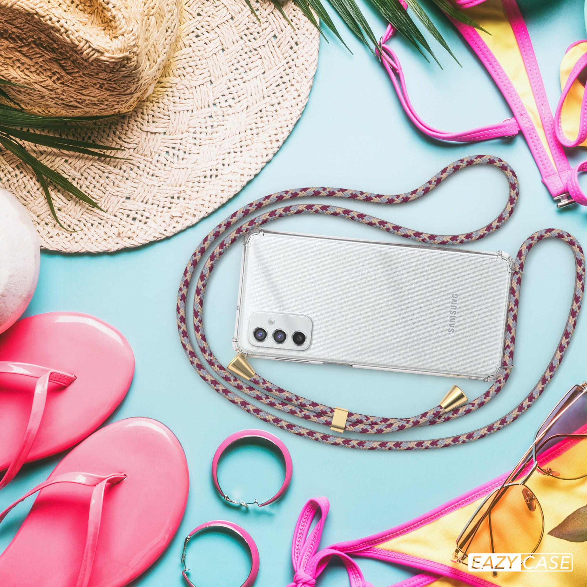 Galaxy M52 5G transparente Hülle + Kordel