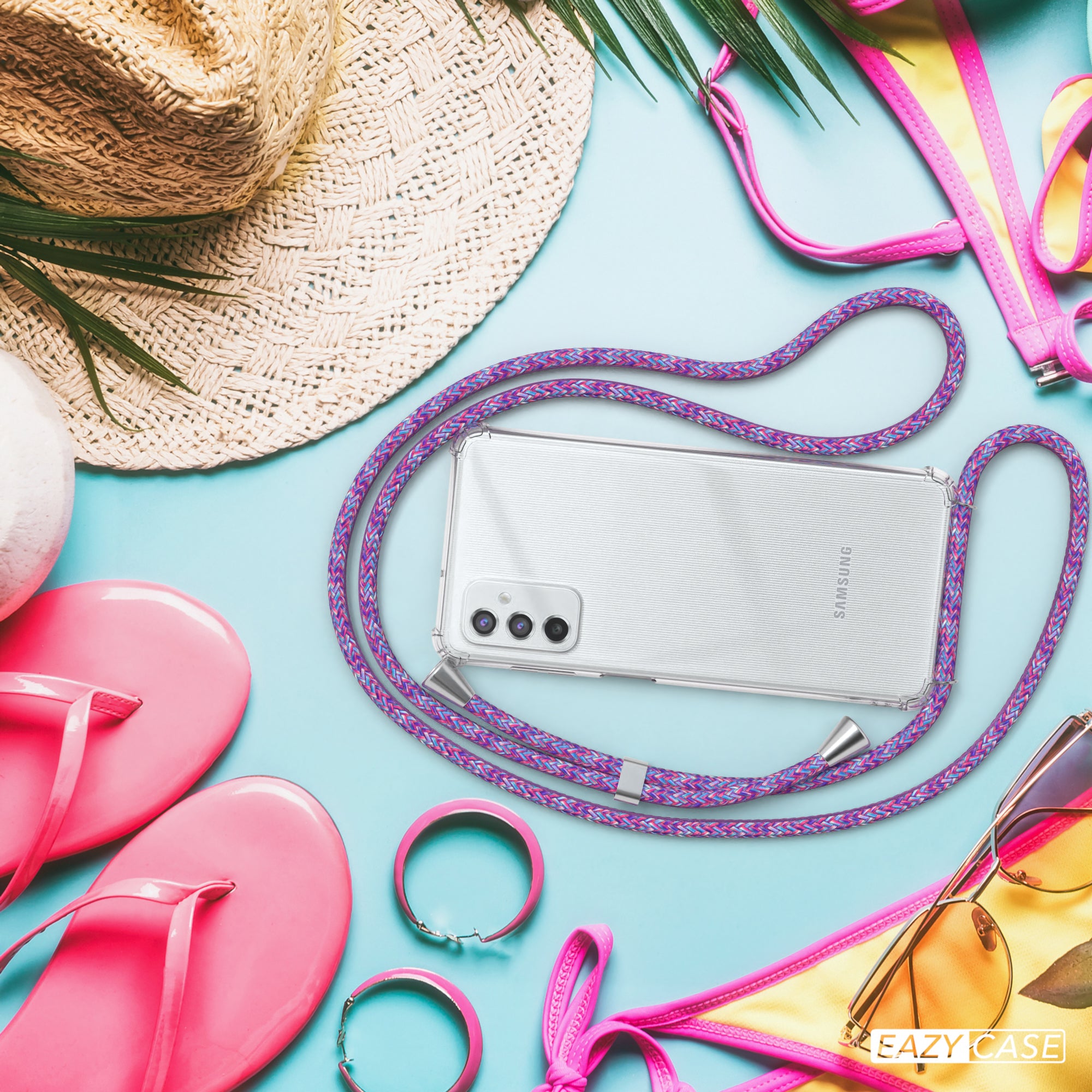 Galaxy M52 5G transparente Hülle + Kordel