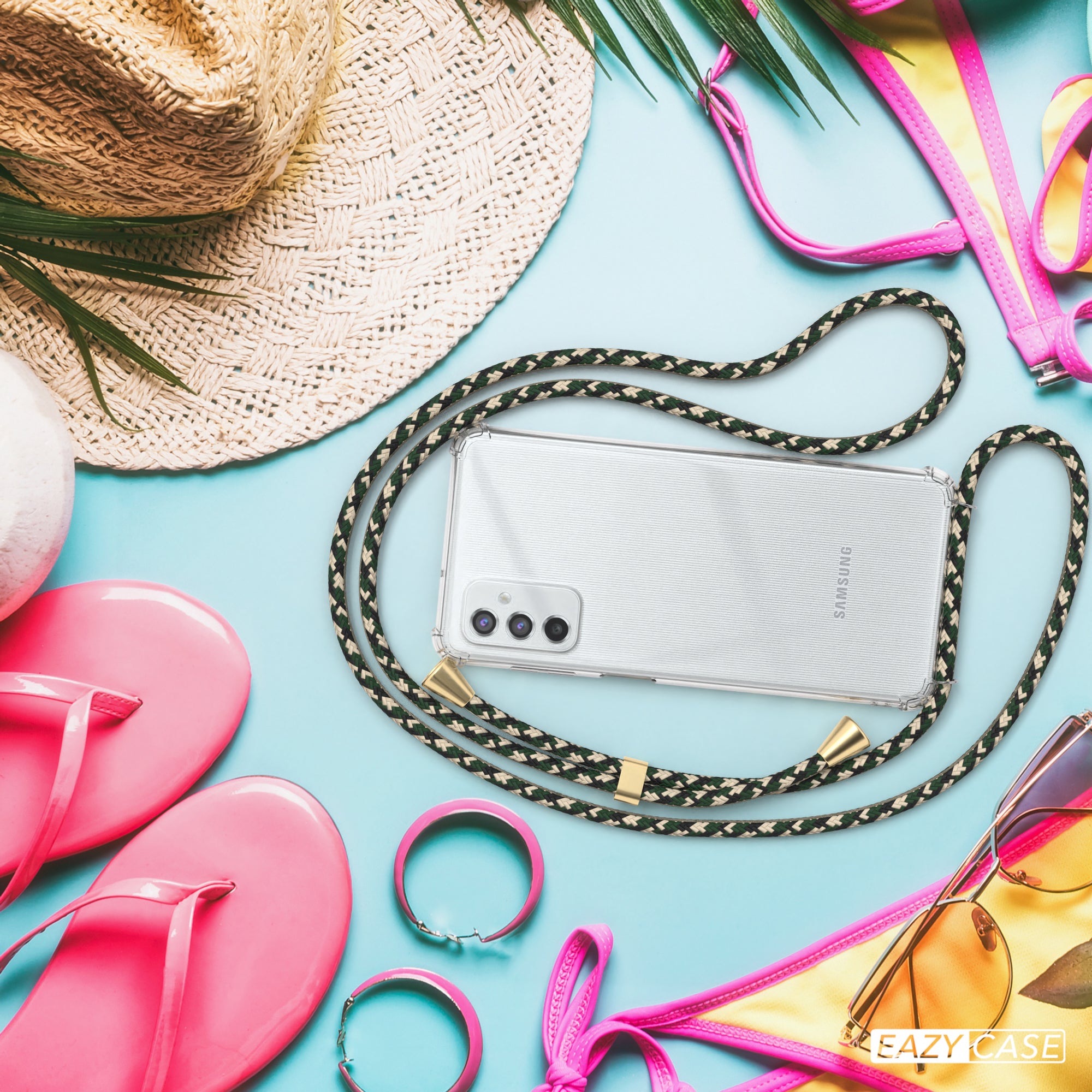 Galaxy M52 5G transparente Hülle + Kordel