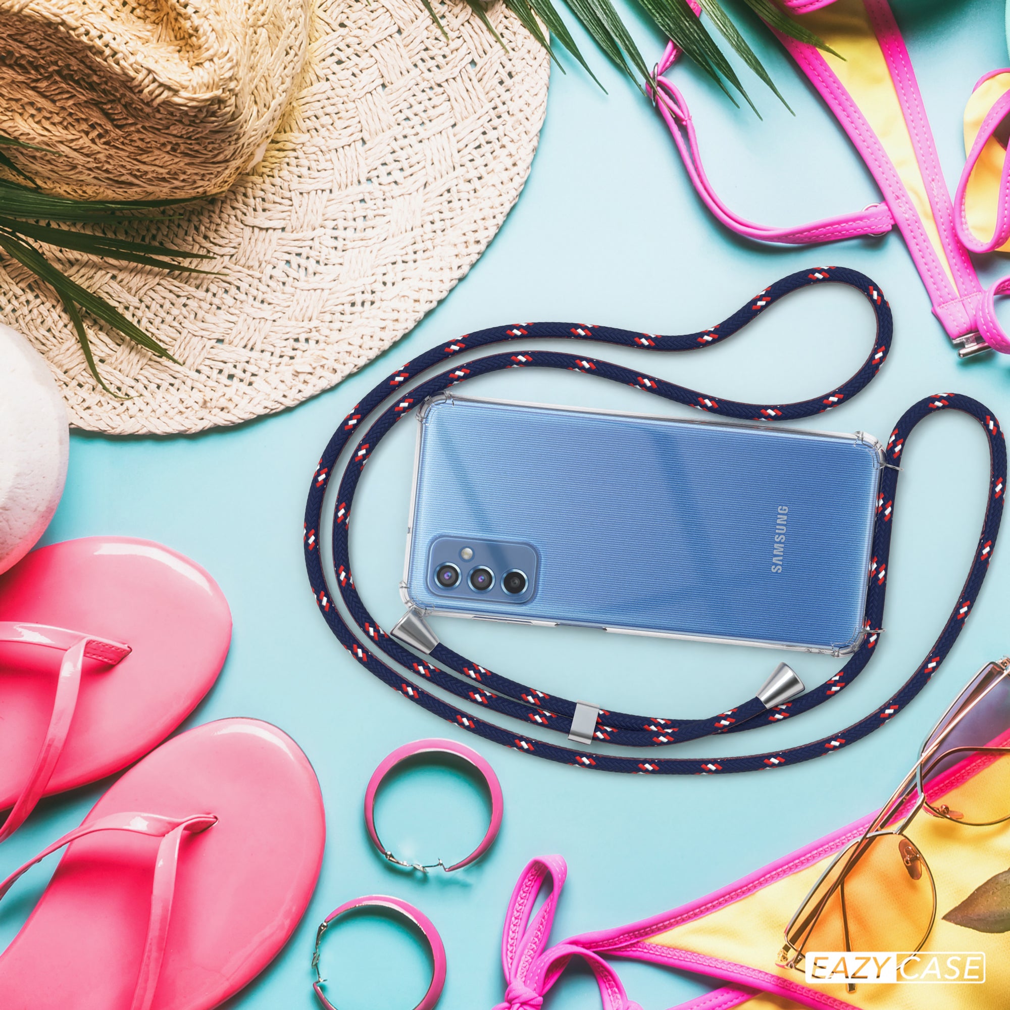 Galaxy M52 5G transparente Hülle + Kordel