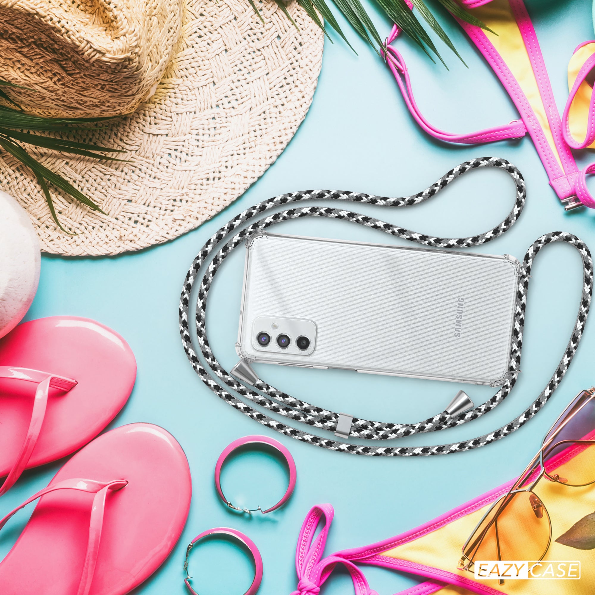 Galaxy M52 5G transparente Hülle + Kordel