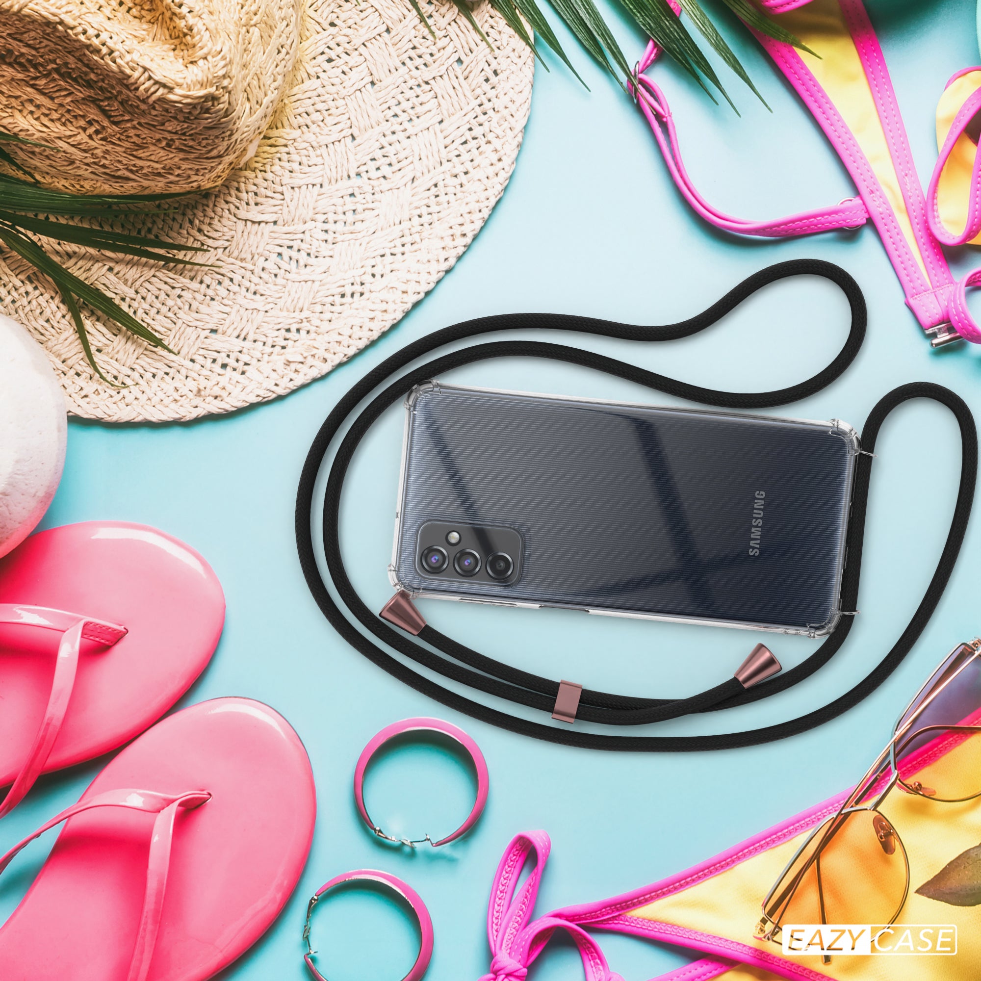 Galaxy M52 5G transparente Hülle + Kordel