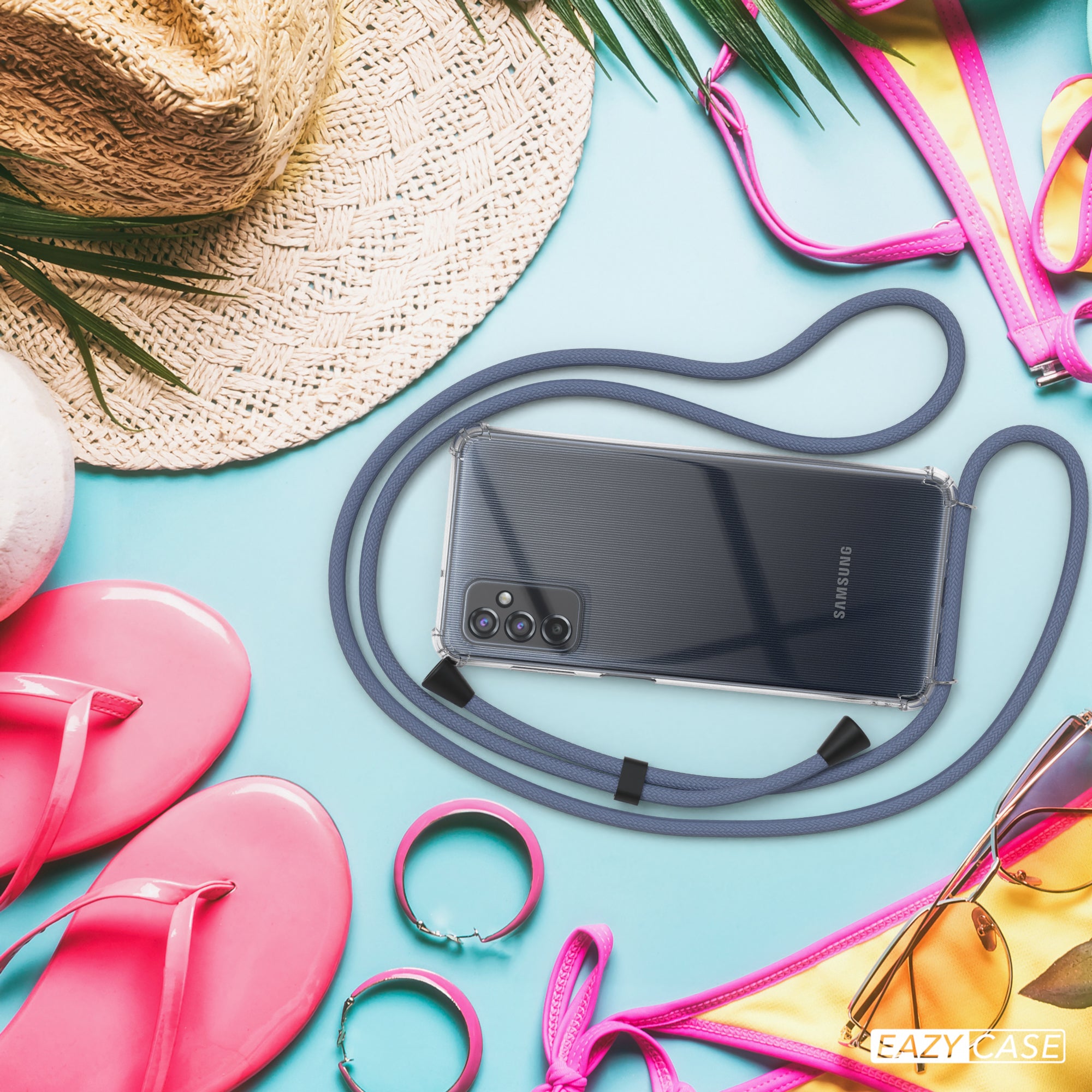 Galaxy M52 5G transparente Hülle + Kordel