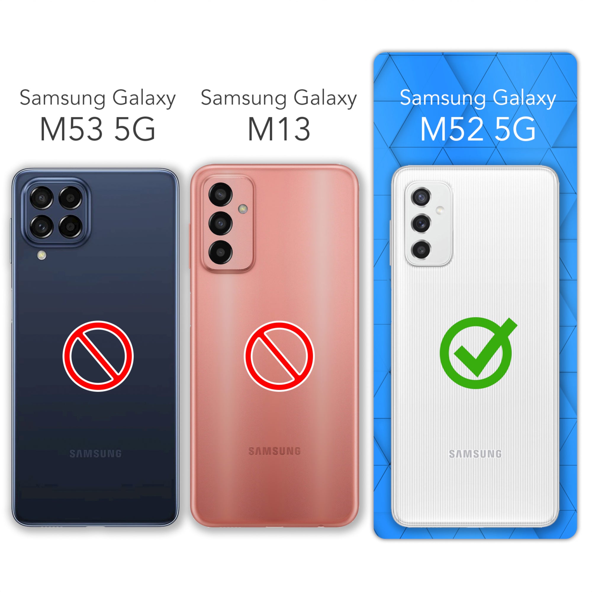 Galaxy M52 5G transparente Hülle + Kordel