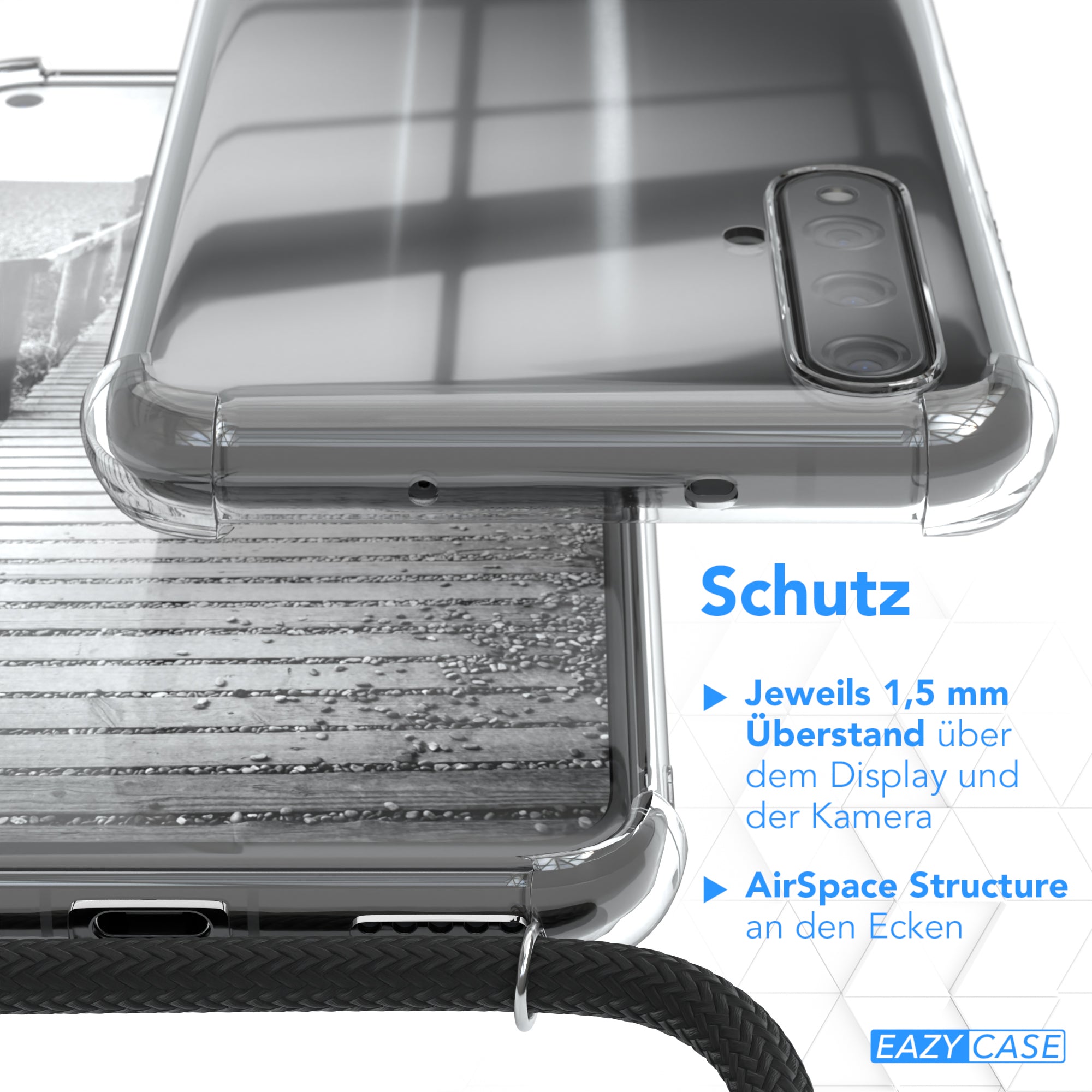 Honor 20 transparente Hülle + Kordel