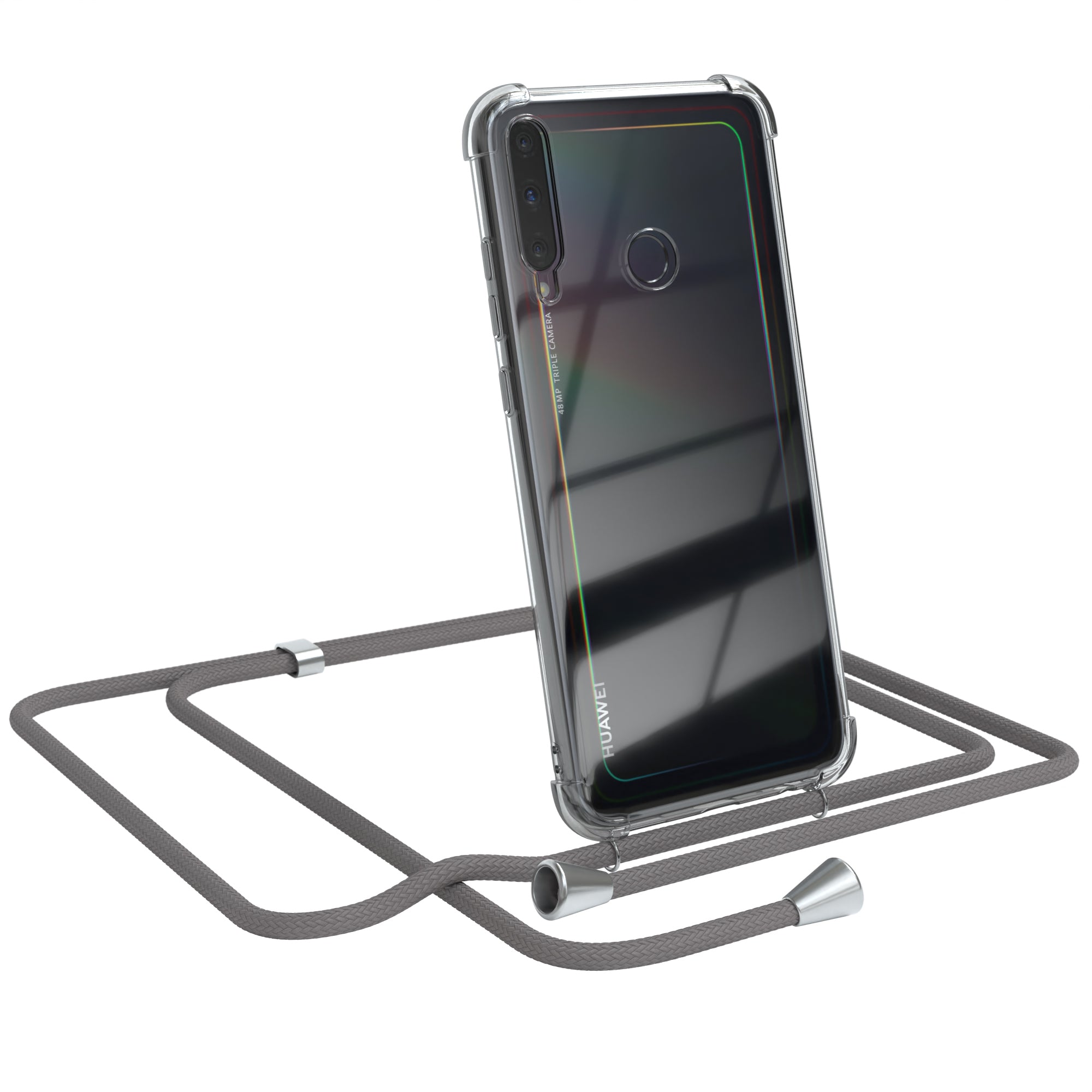 Huawei P40 Lite E transparente Hülle + Kordel