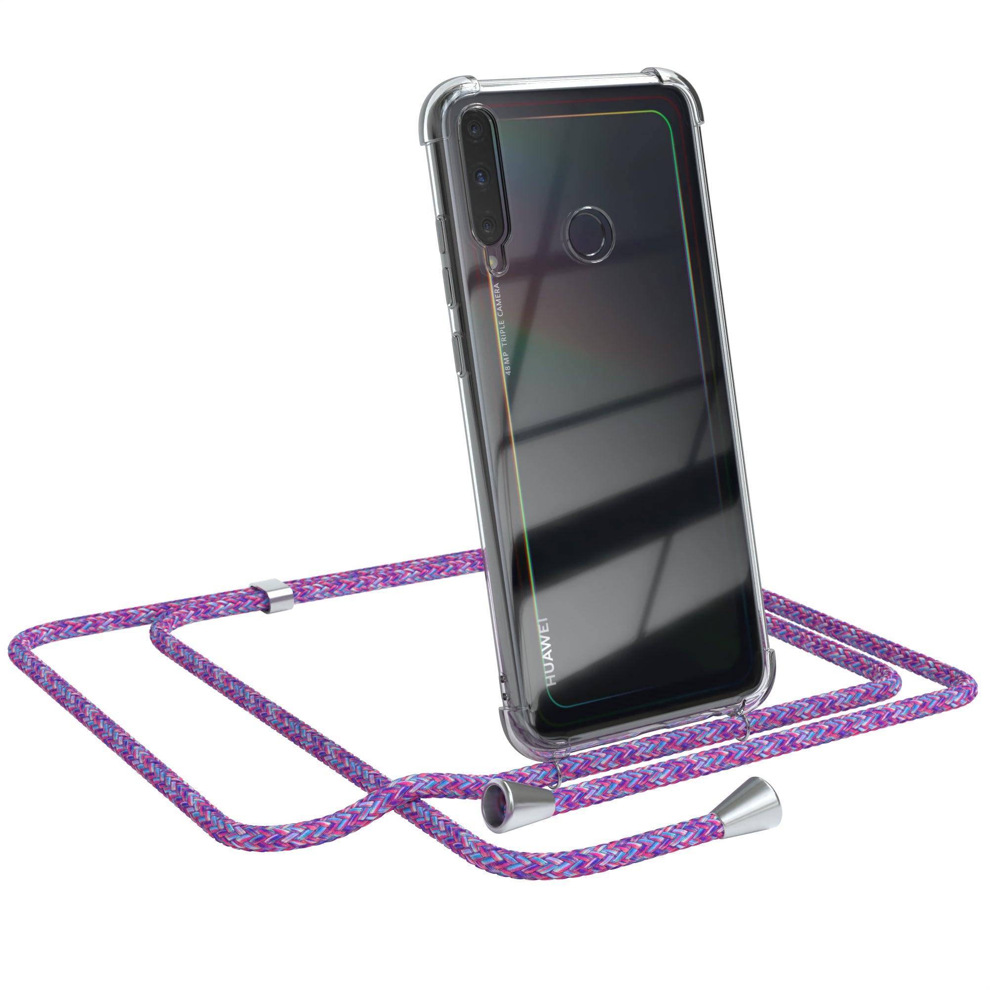 Huawei P40 Lite E transparente Hülle + Kordel