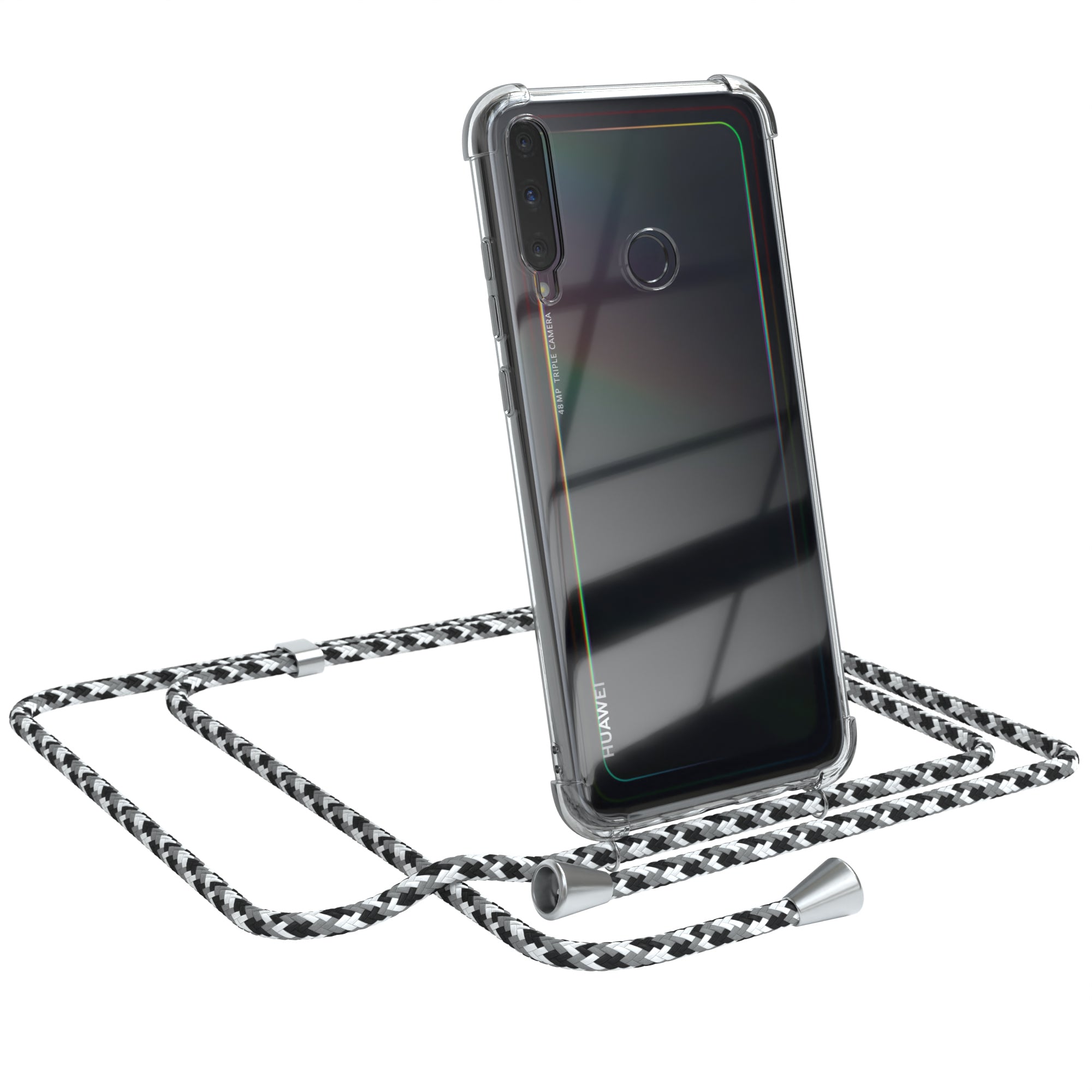 Huawei P40 Lite E transparente Hülle + Kordel