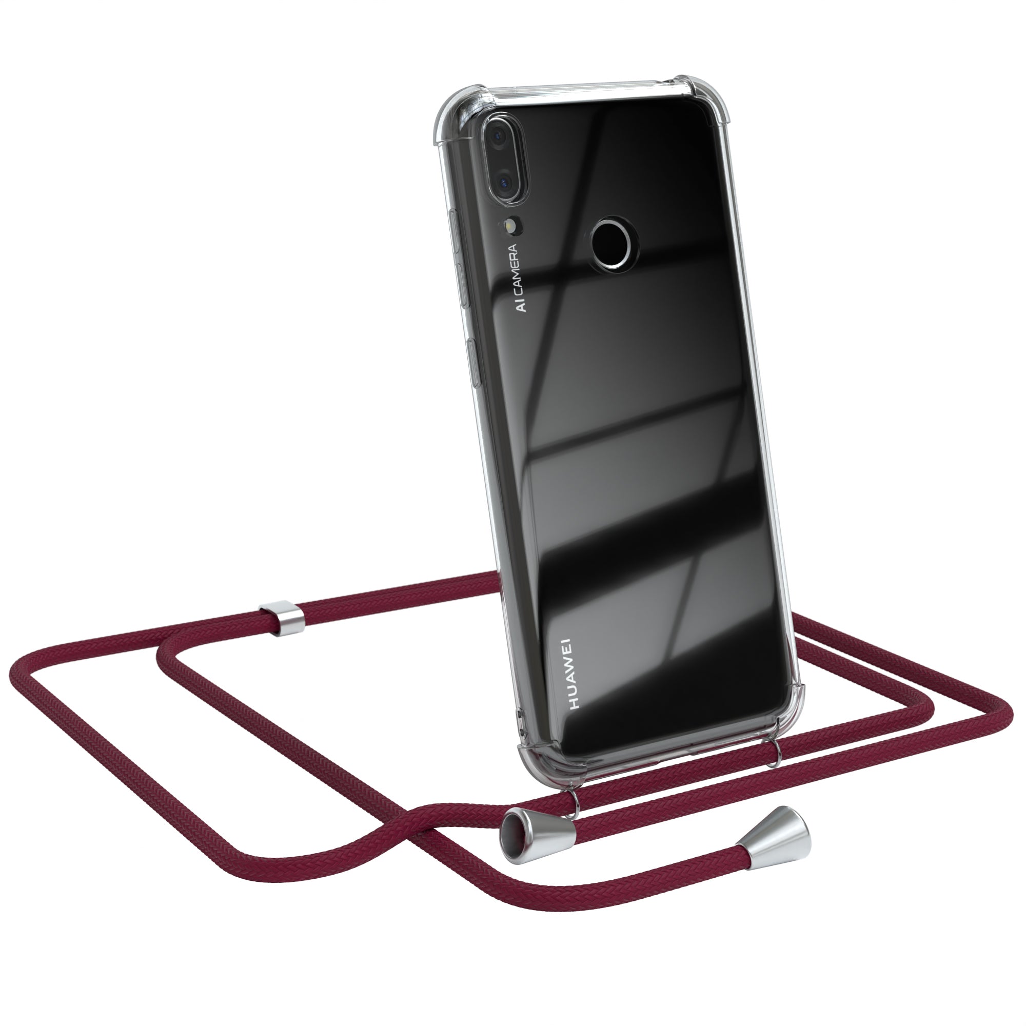 Huawei Y7 (2019) / Y7 Prime (2019) transparente Hülle + Kordel