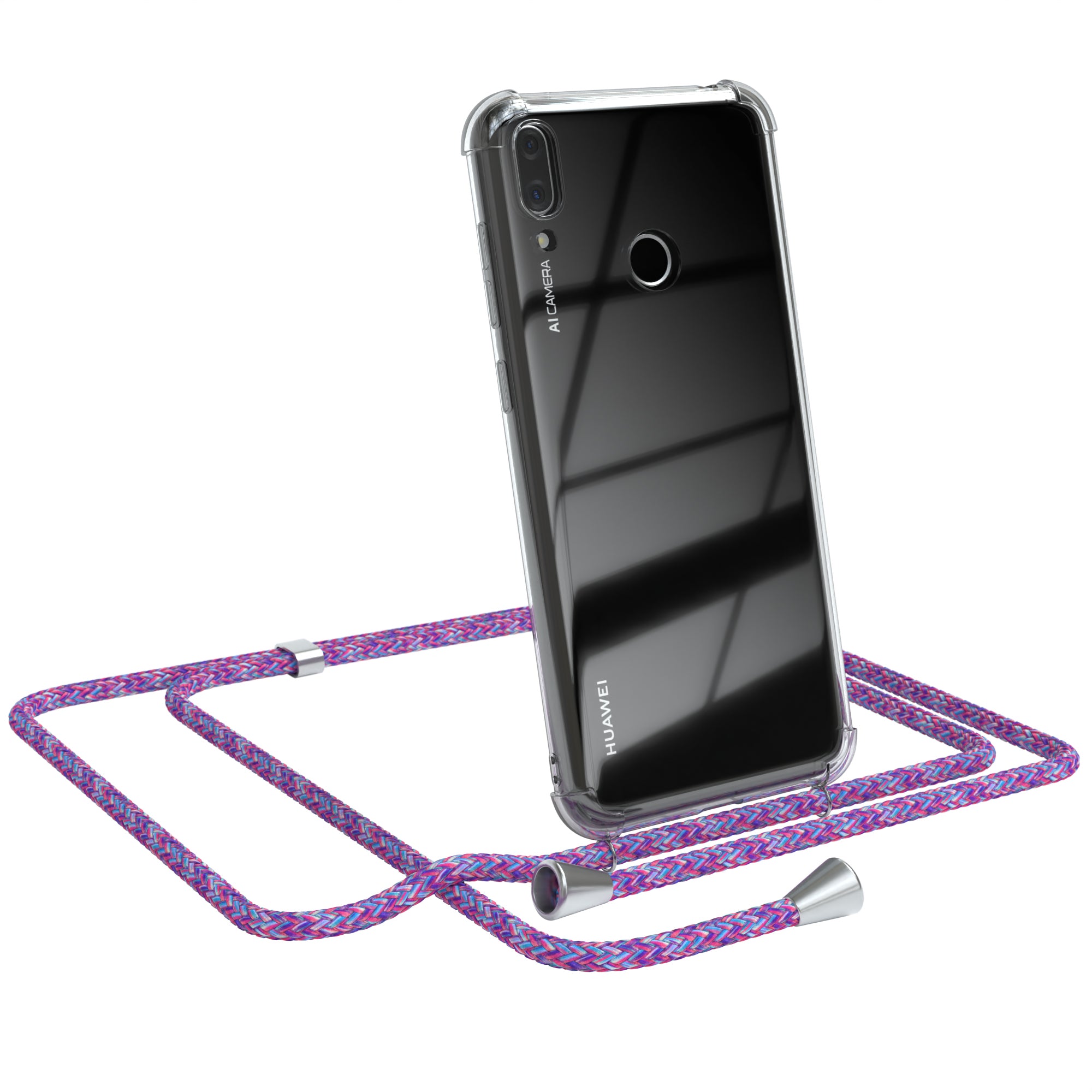 Huawei Y7 (2019) / Y7 Prime (2019) transparente Hülle + Kordel