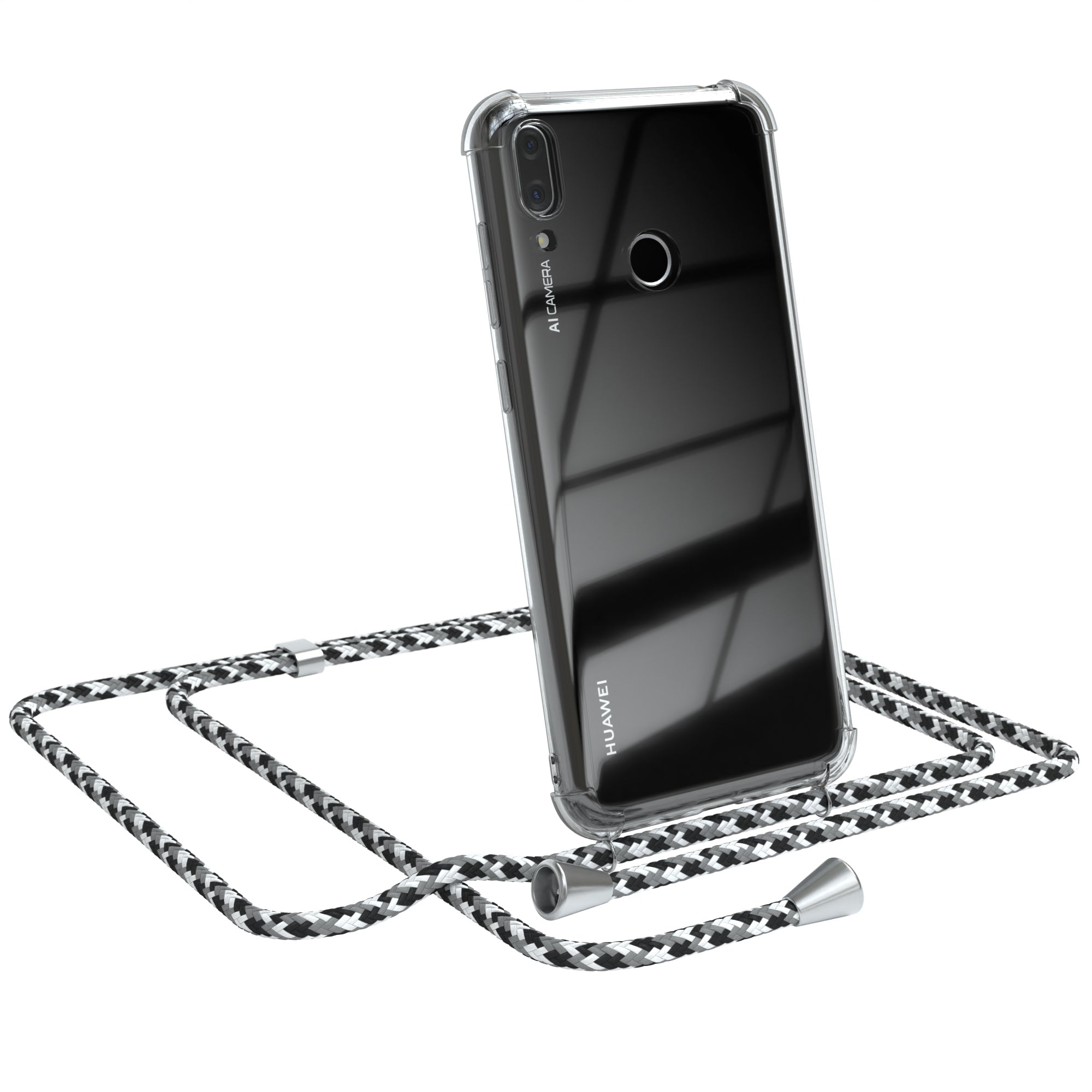 Huawei Y7 (2019) / Y7 Prime (2019) transparente Hülle + Kordel