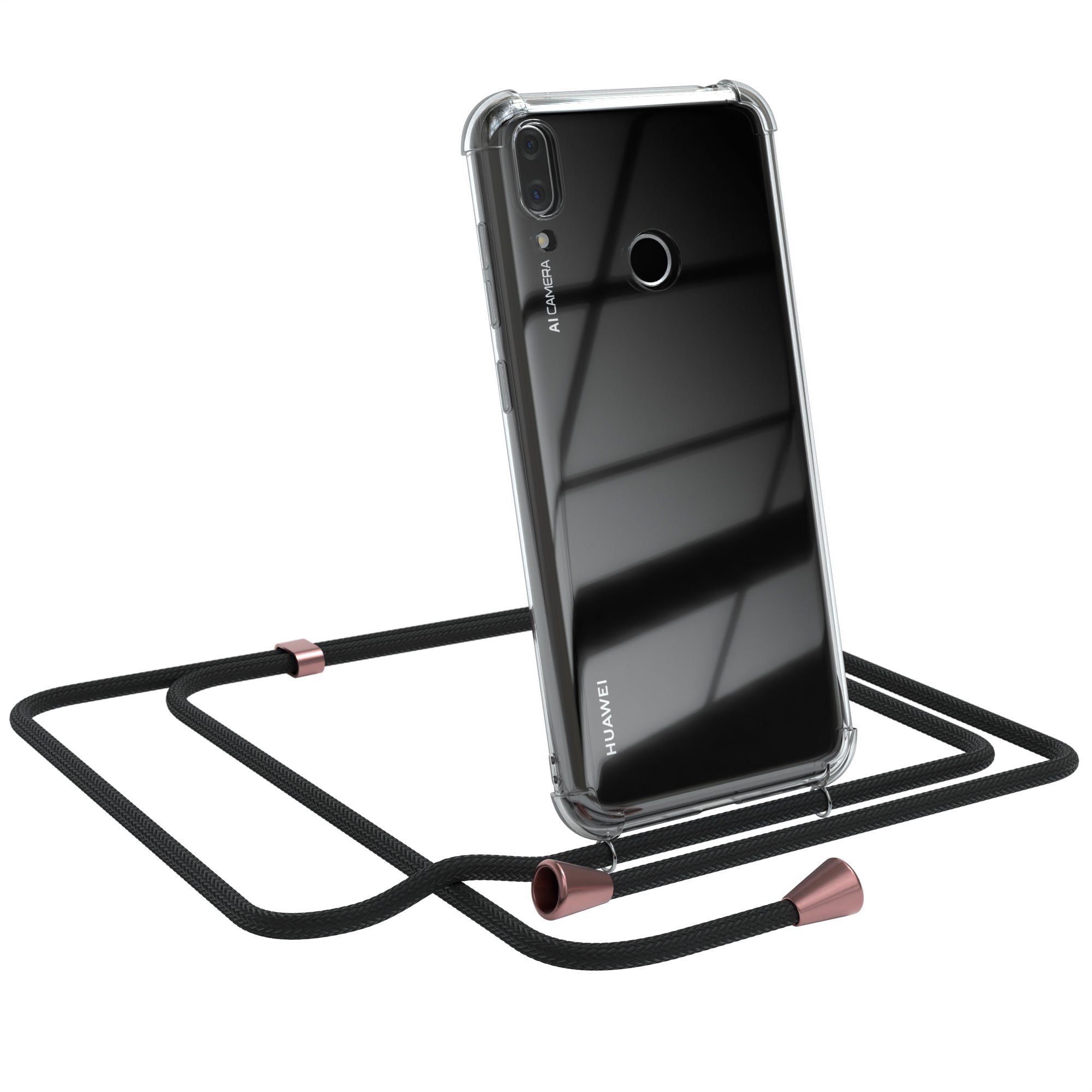 Huawei Y7 (2019) / Y7 Prime (2019) transparente Hülle + Kordel