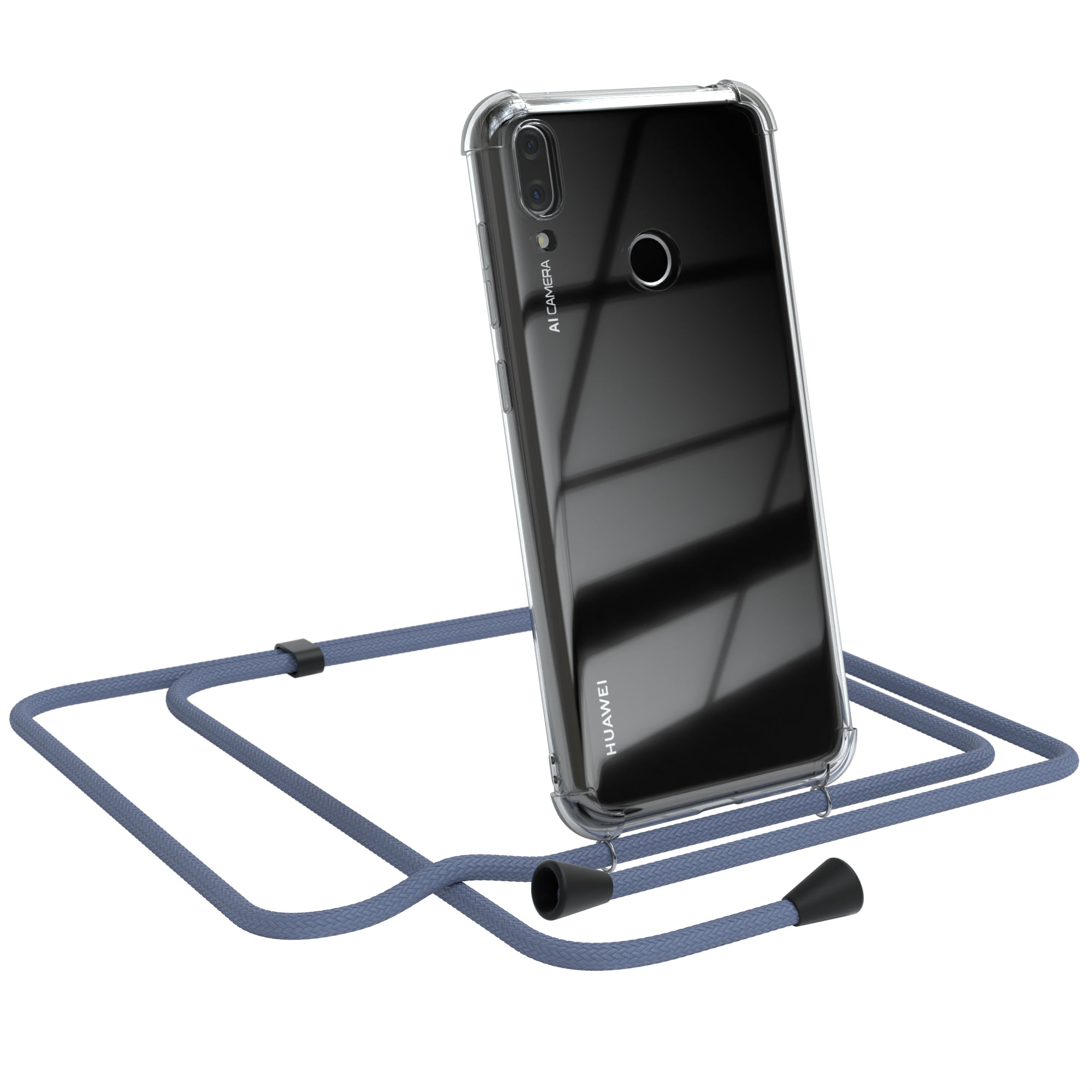 Huawei Y7 (2019) / Y7 Prime (2019) transparente Hülle + Kordel