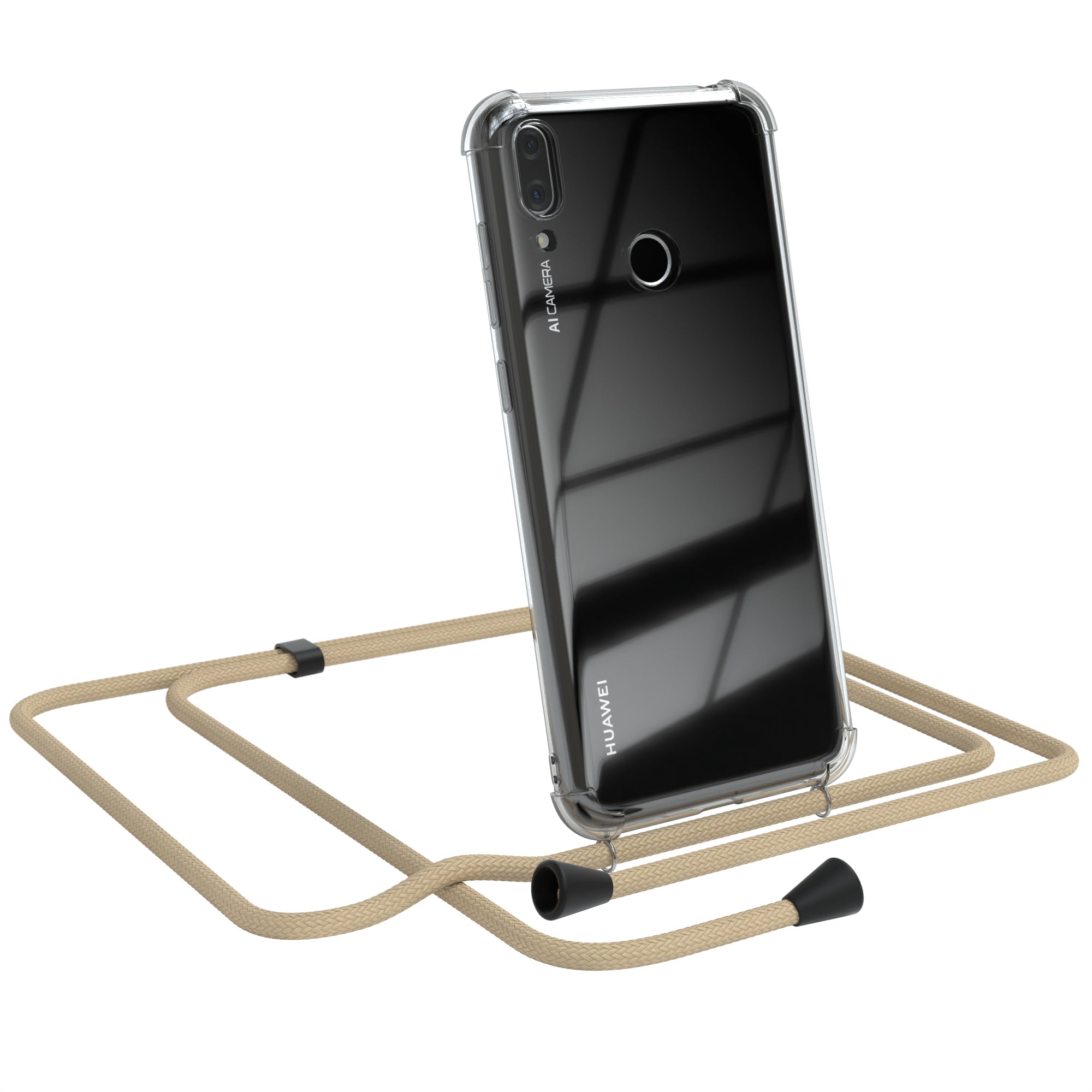 Huawei Y7 (2019) / Y7 Prime (2019) transparente Hülle + Kordel