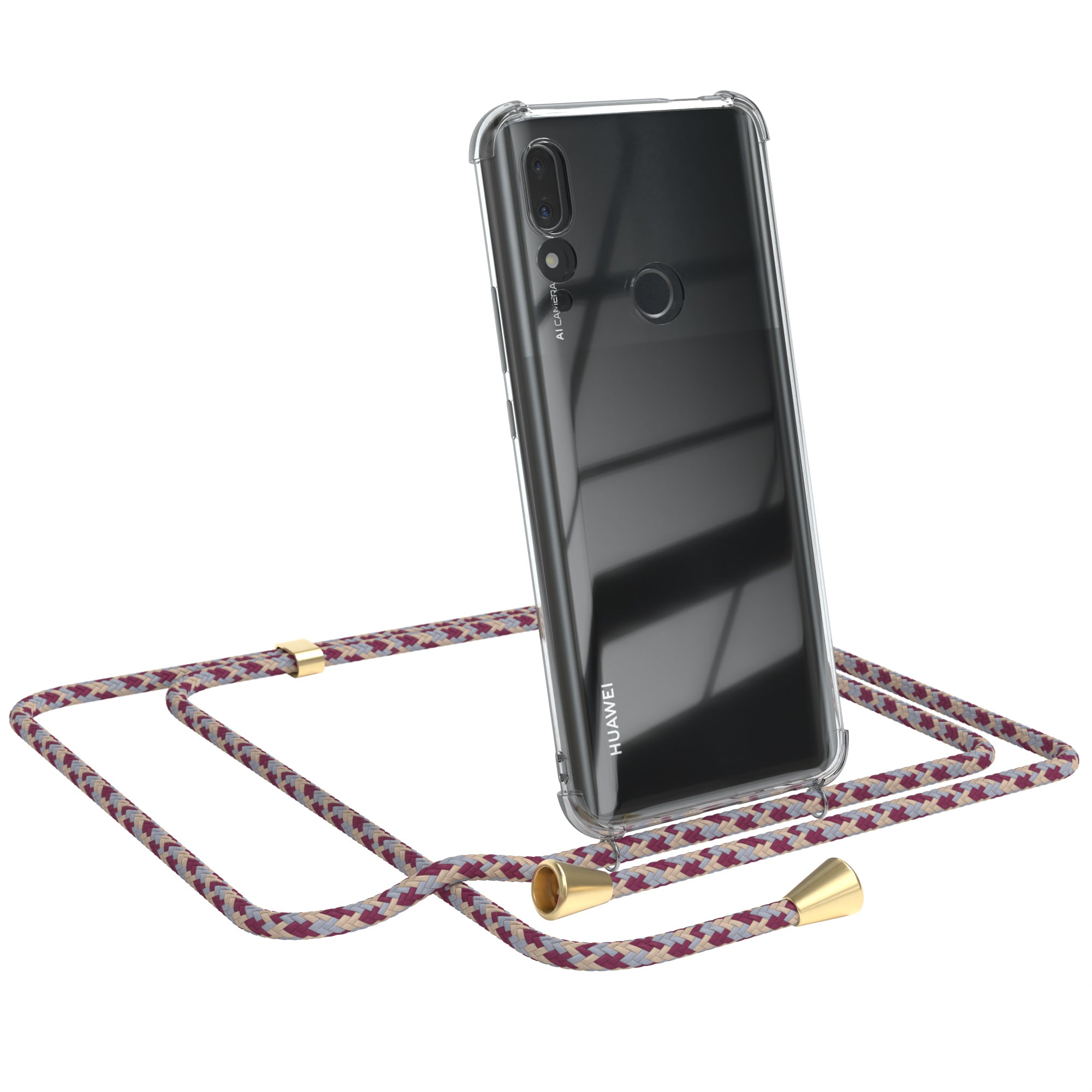 Huawei P Smart Z / Y9 Prime (2019) transparente Hülle + Kordel