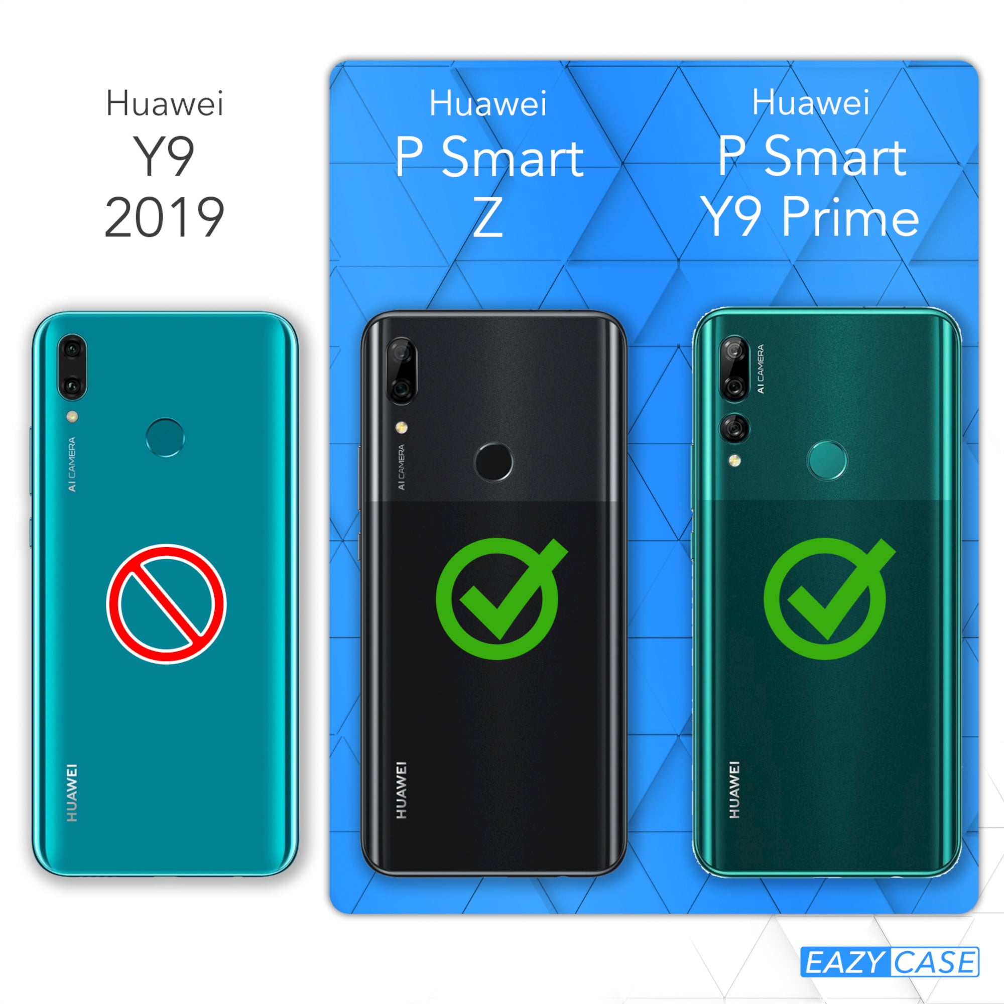 Huawei P Smart Z / Y9 Prime (2019) Hülle mit Metallkette + Schwarze Kordel