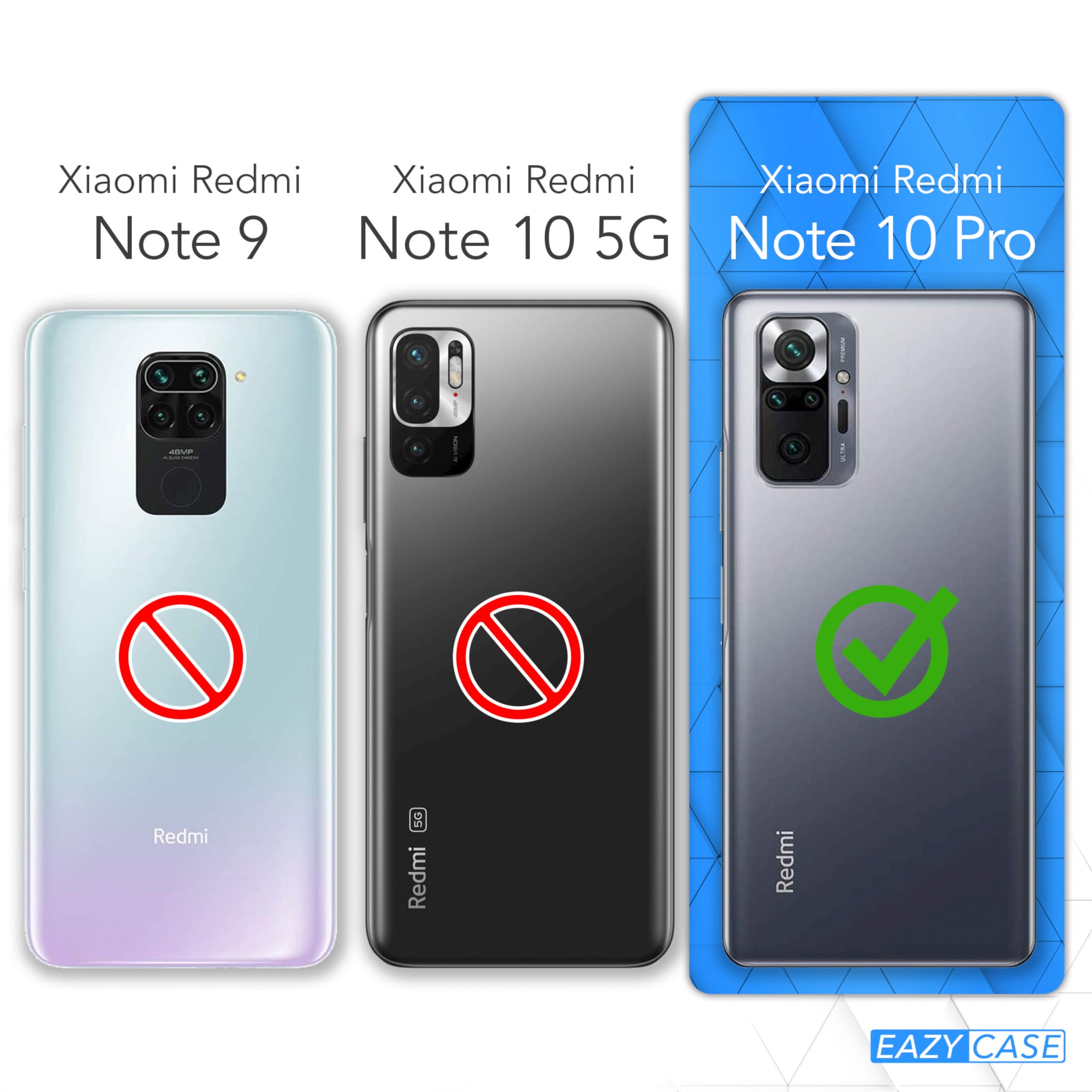 Xiaomi Redmi Note 10 Pro Hülle mit Metallkette + Schwarze Kordel