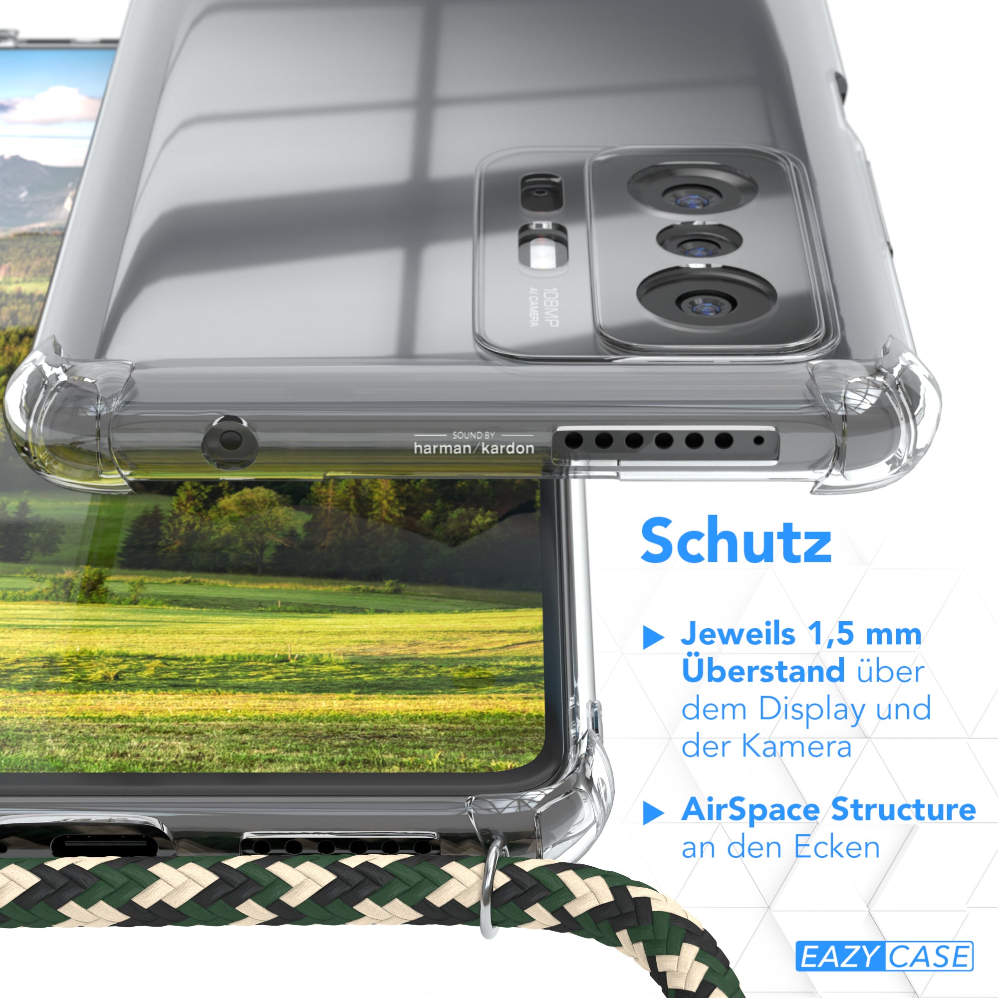 Xiaomi 11T / 11T Pro 5G transparente Hülle + Kordel