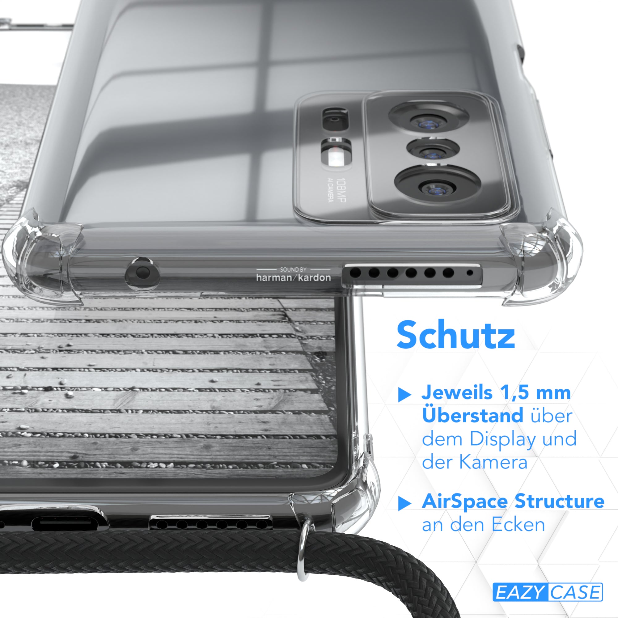 Xiaomi 11T / 11T Pro 5G transparente Hülle + Kordel