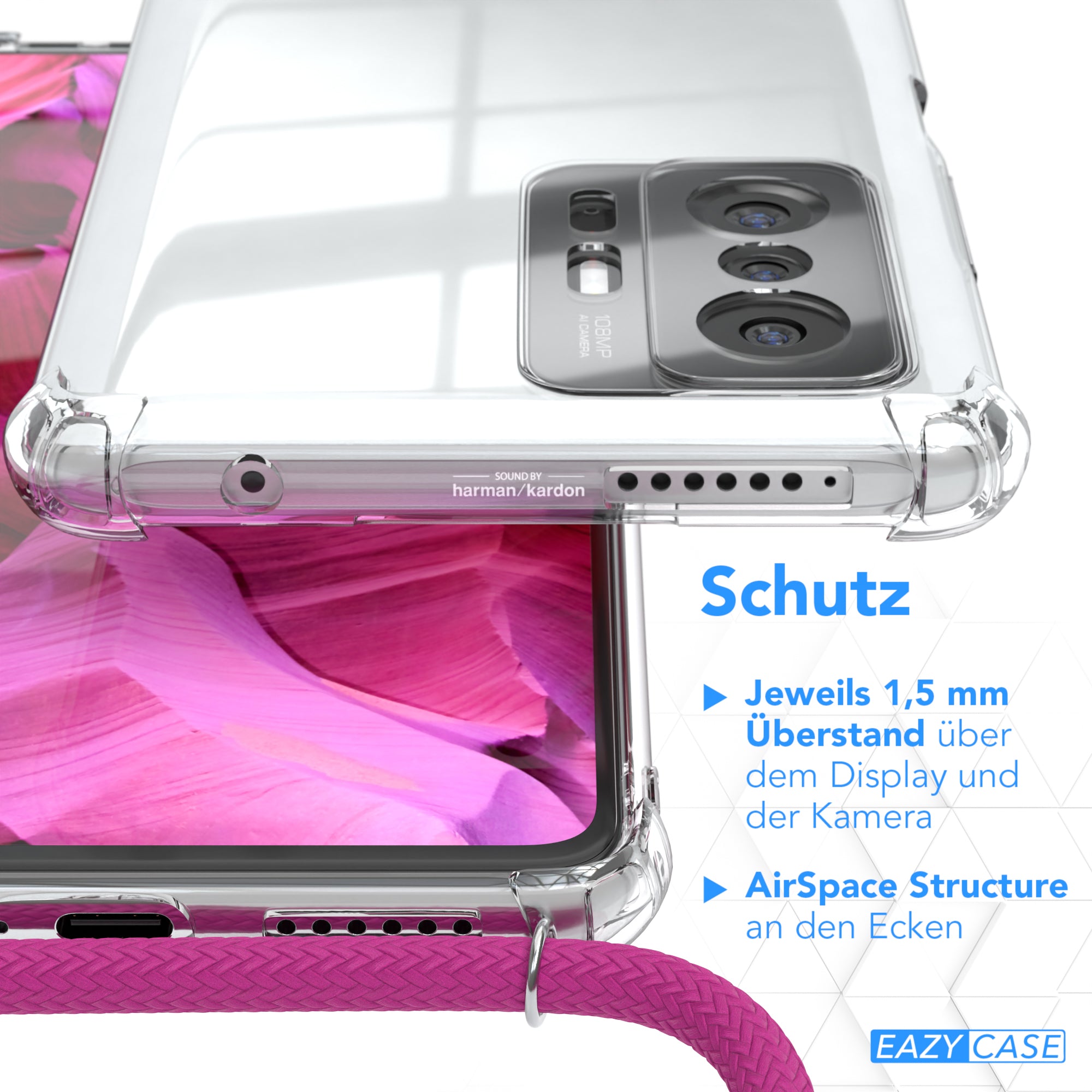 Xiaomi 11T / 11T Pro 5G transparente Hülle + Kordel