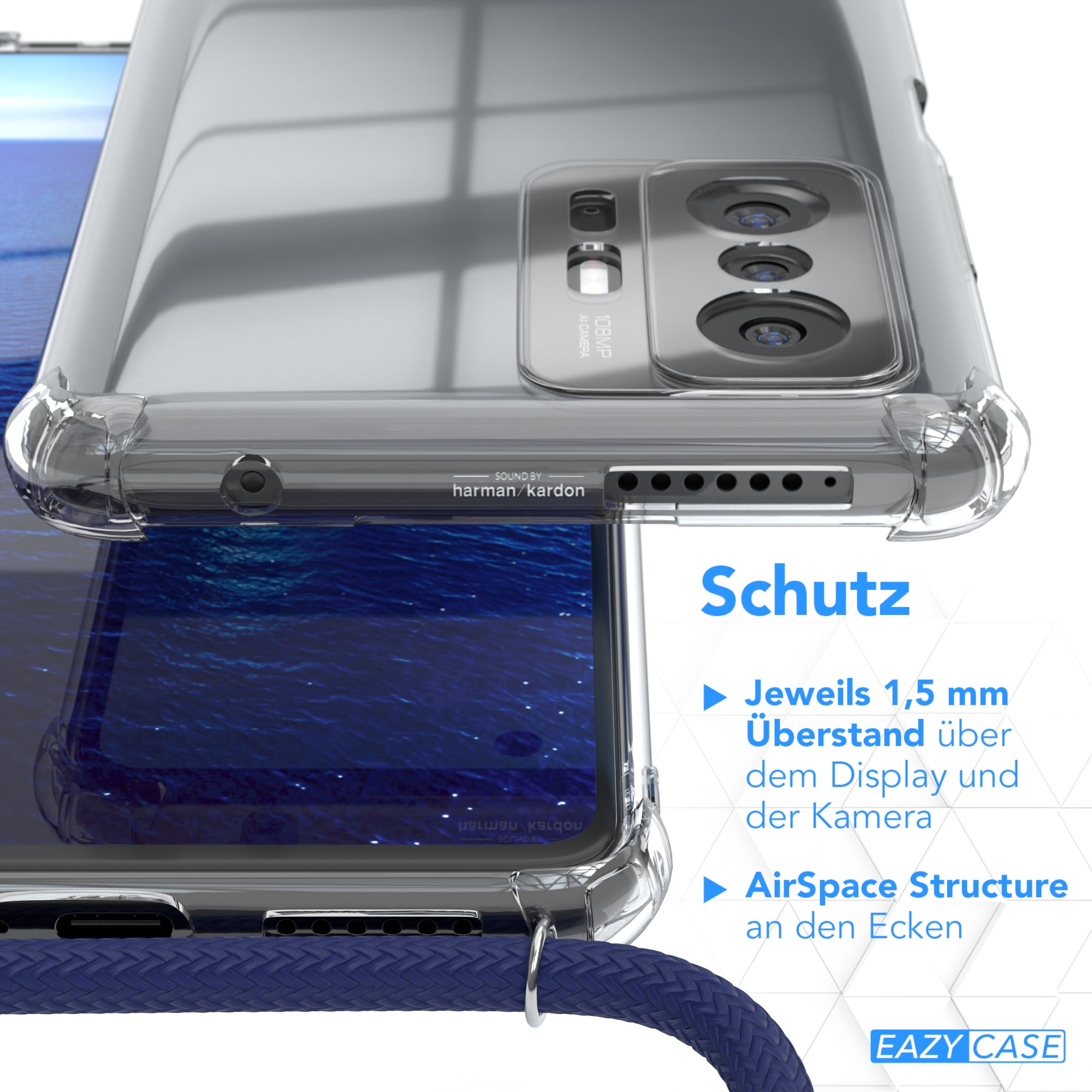 Xiaomi 11T / 11T Pro 5G transparente Hülle + Kordel