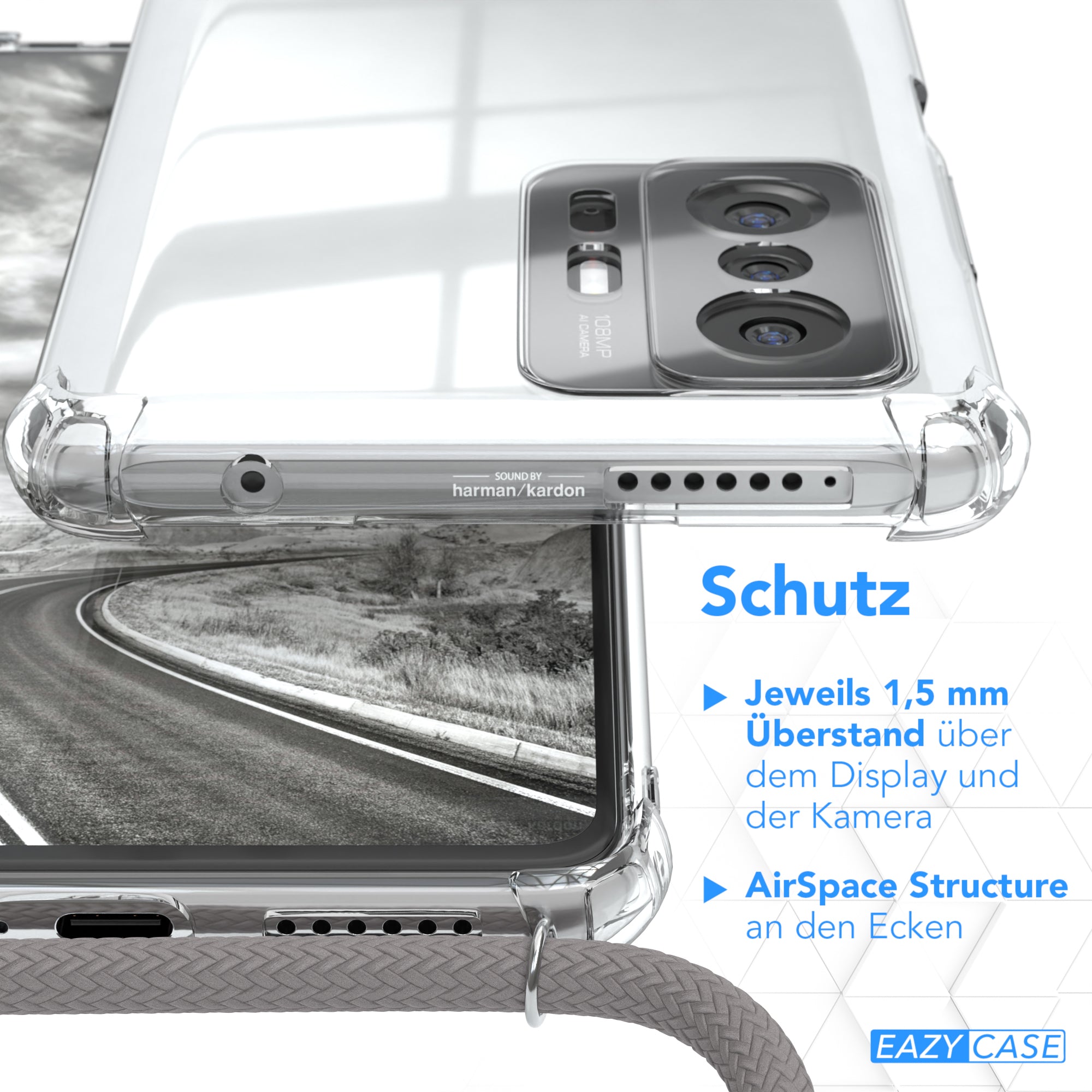 Xiaomi 11T / 11T Pro 5G transparente Hülle + Kordel