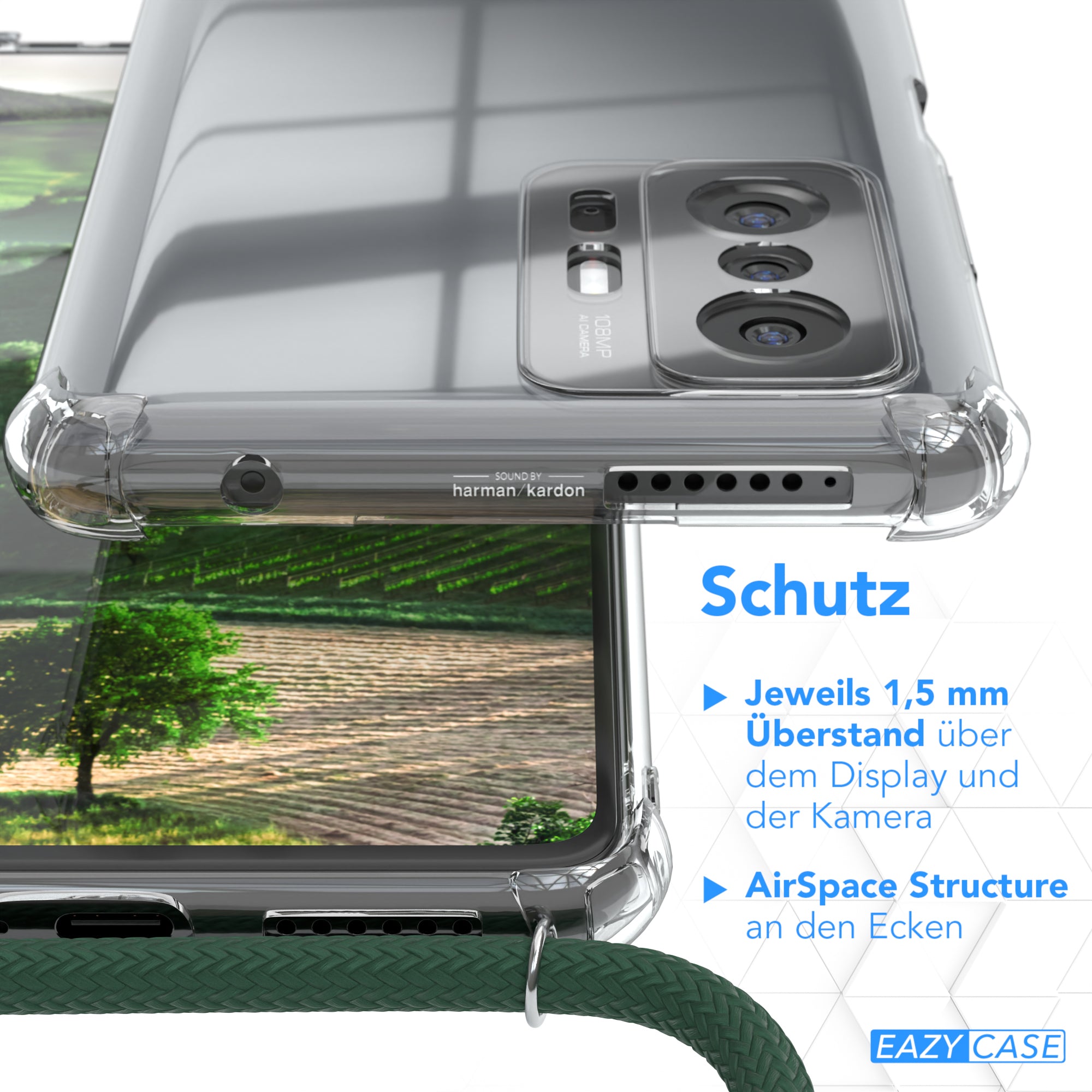 Xiaomi 11T / 11T Pro 5G transparente Hülle + Kordel