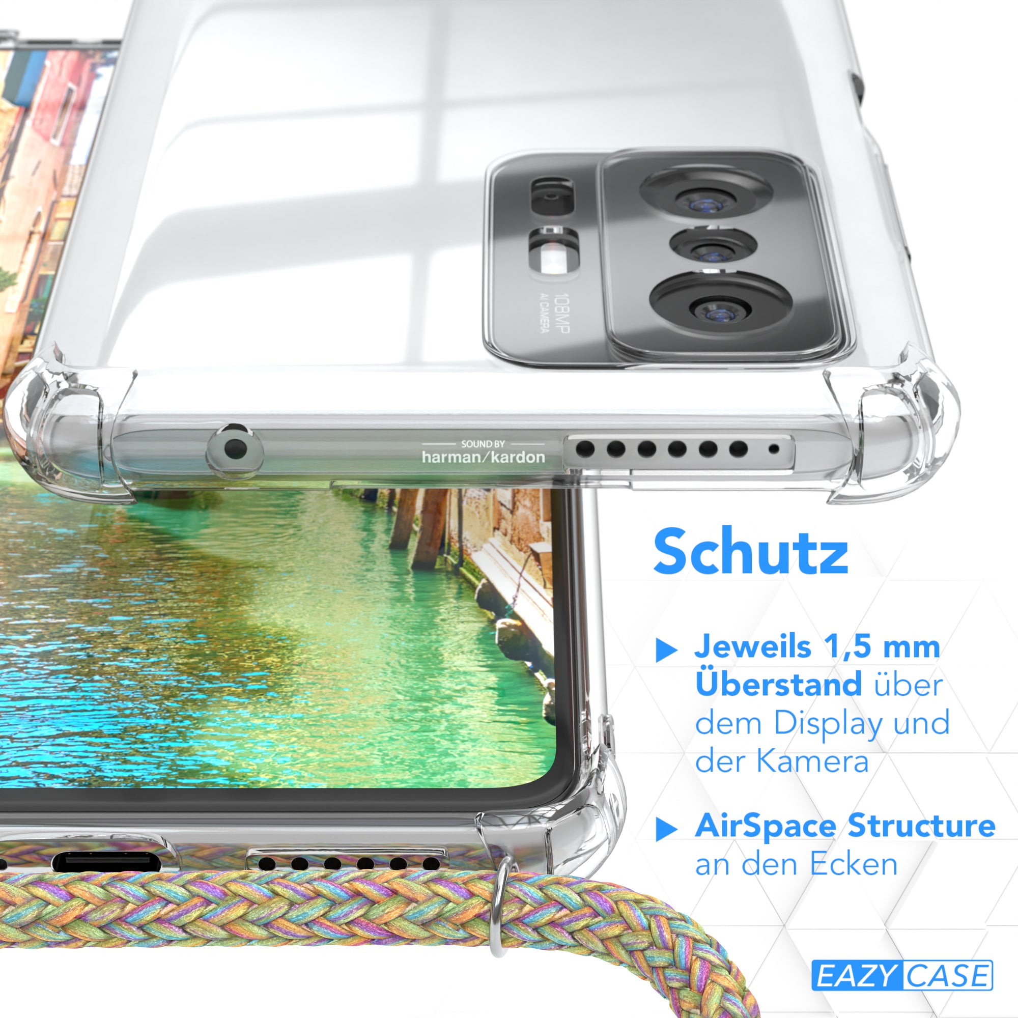 Xiaomi 11T / 11T Pro 5G transparente Hülle + Kordel