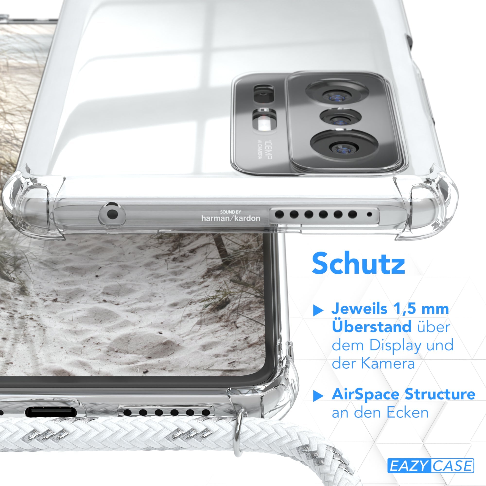 Xiaomi 11T / 11T Pro 5G transparente Hülle + Kordel