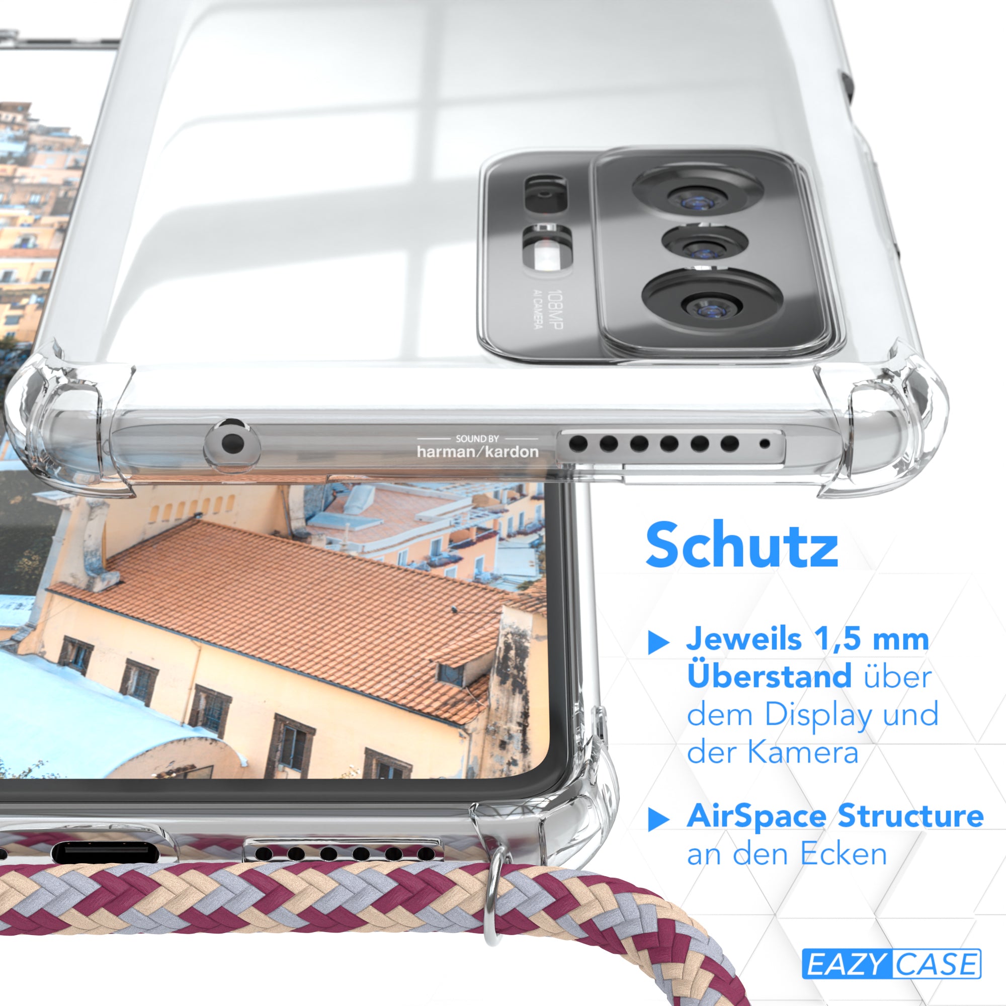 Xiaomi 11T / 11T Pro 5G transparente Hülle + Kordel