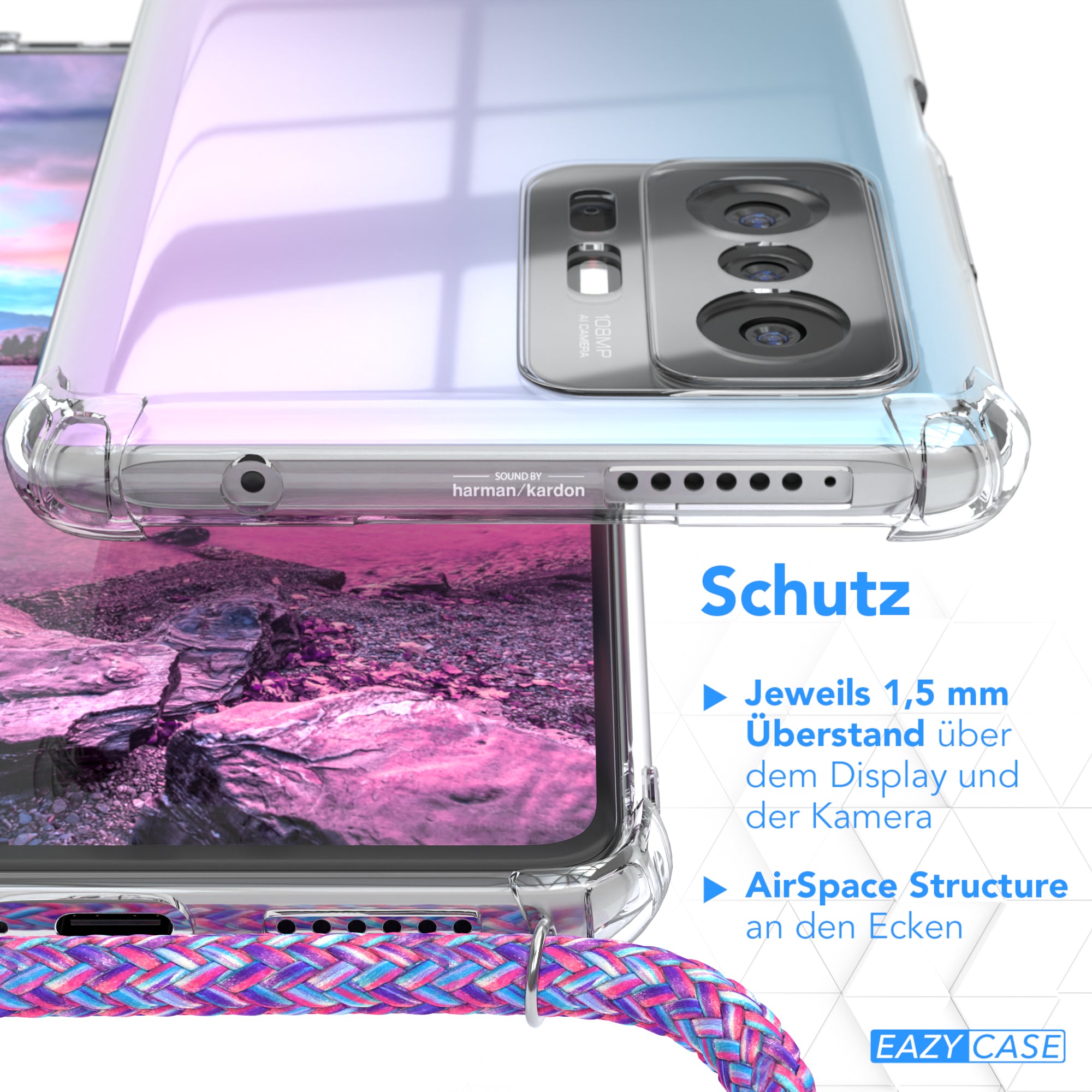 Xiaomi 11T / 11T Pro 5G transparente Hülle + Kordel