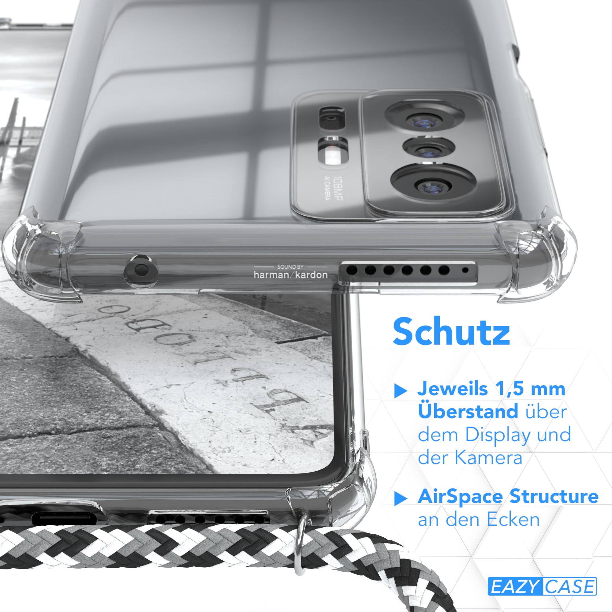 Xiaomi 11T / 11T Pro 5G transparente Hülle + Kordel