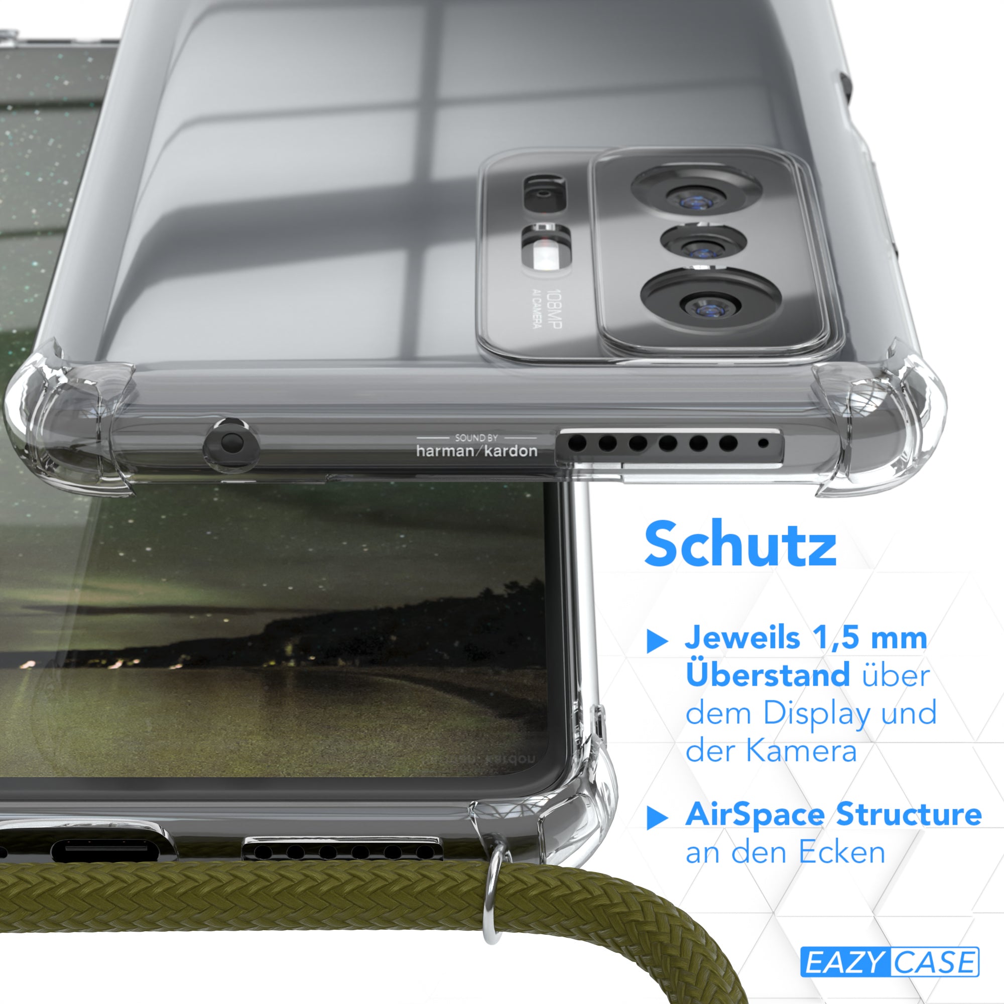 Xiaomi 11T / 11T Pro 5G transparente Hülle + Kordel
