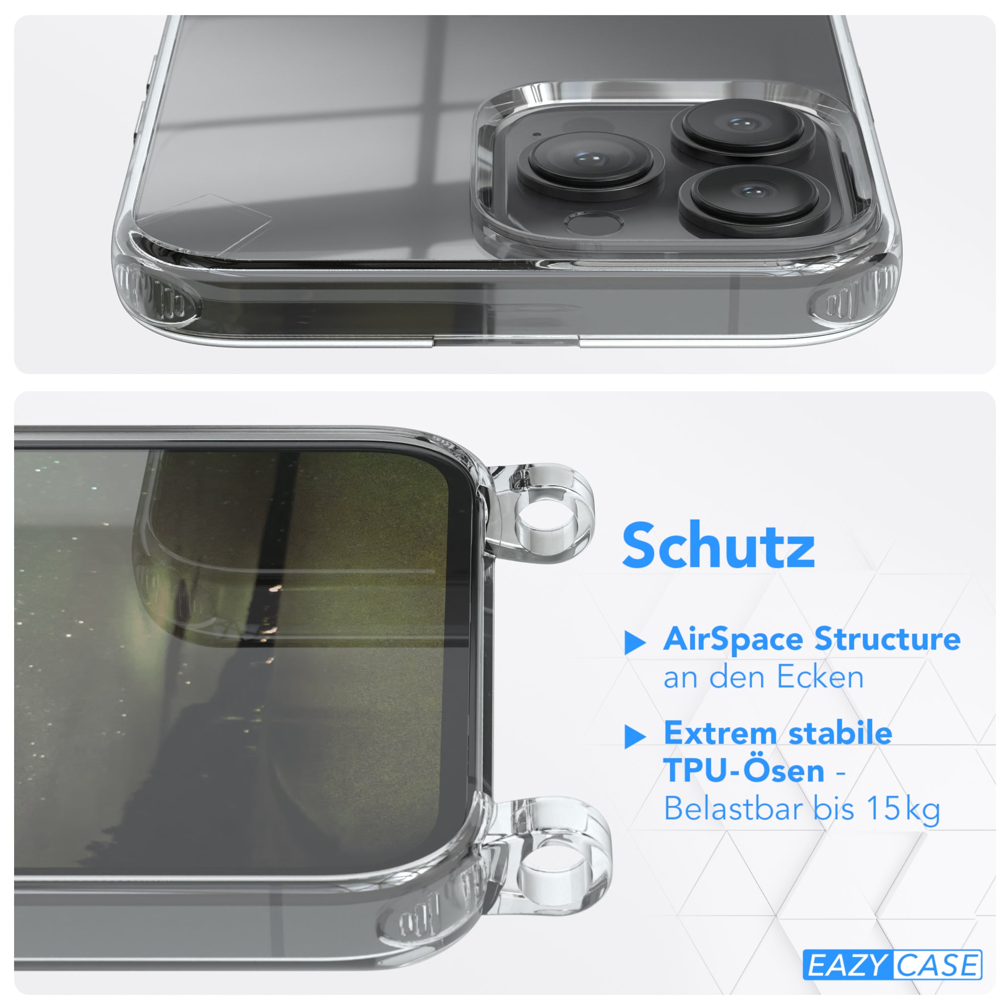 iPhone 13 Pro Max transparente Hülle + Kordel