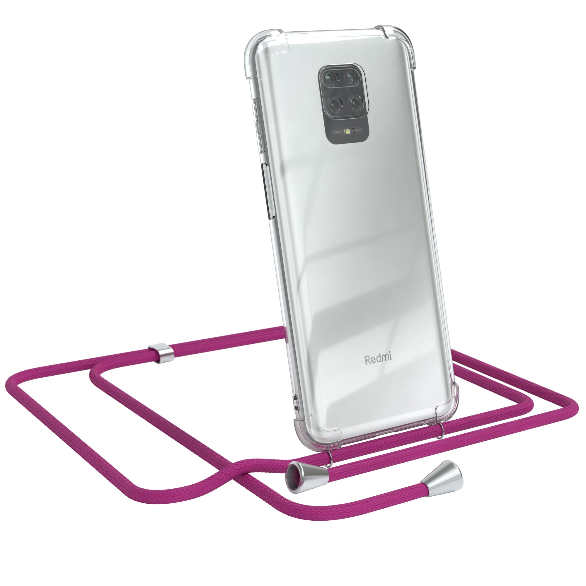 Xiaomi Redmi Note 9S / 9 Pro / 9 Pro Max transparente Hülle + Kordel