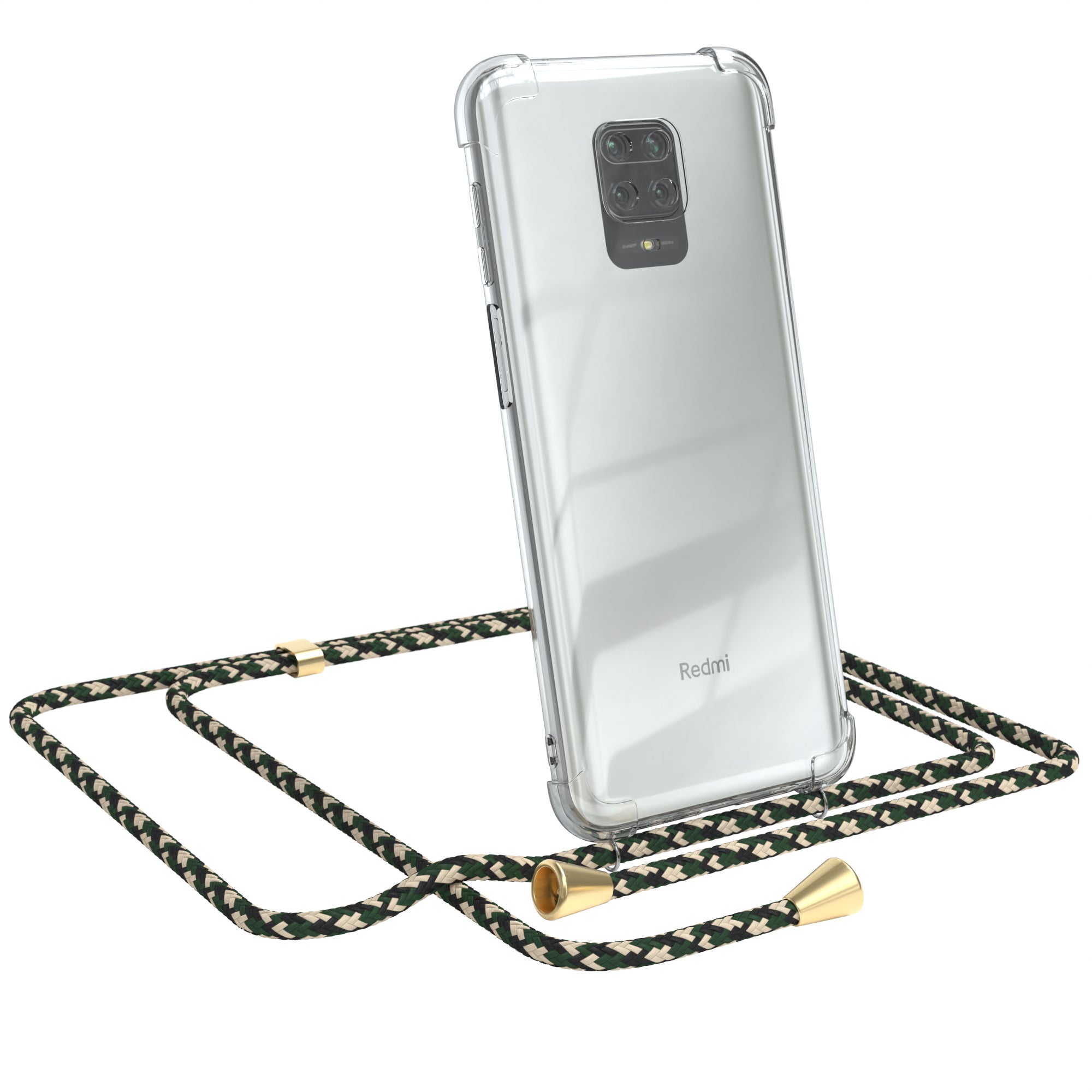 Xiaomi Redmi Note 9S / 9 Pro / 9 Pro Max transparente Hülle + Kordel