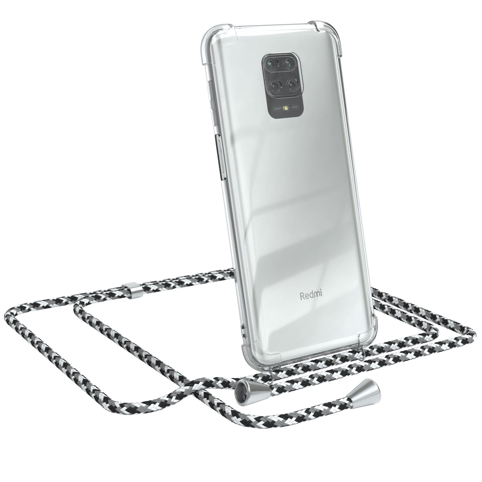 Xiaomi Redmi Note 9S / 9 Pro / 9 Pro Max transparente Hülle + Kordel