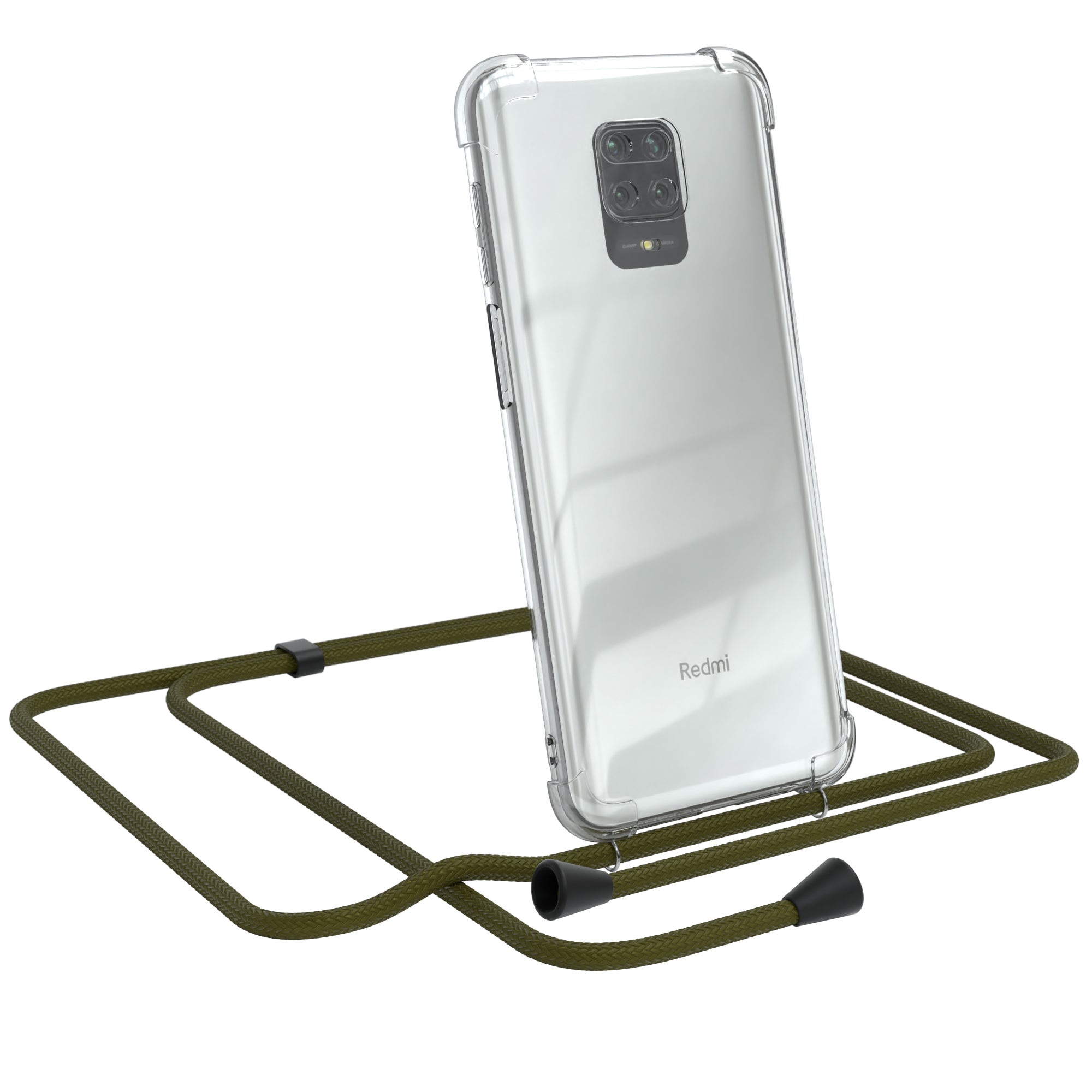 Xiaomi Redmi Note 9S / 9 Pro / 9 Pro Max transparente Hülle + Kordel