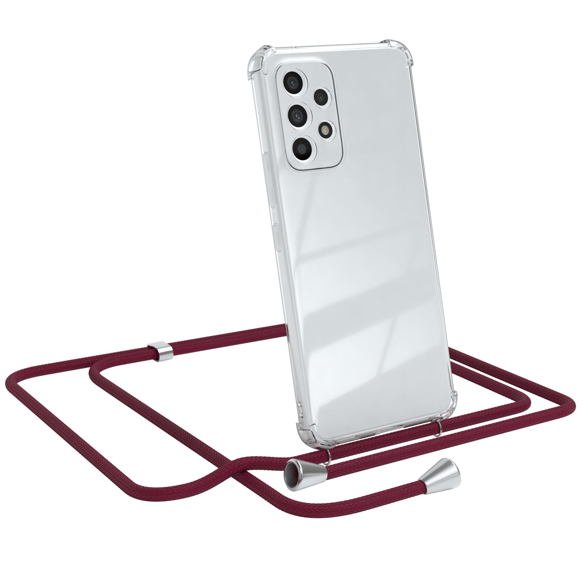 Galaxy A53 5G transparente Hülle + Kordel